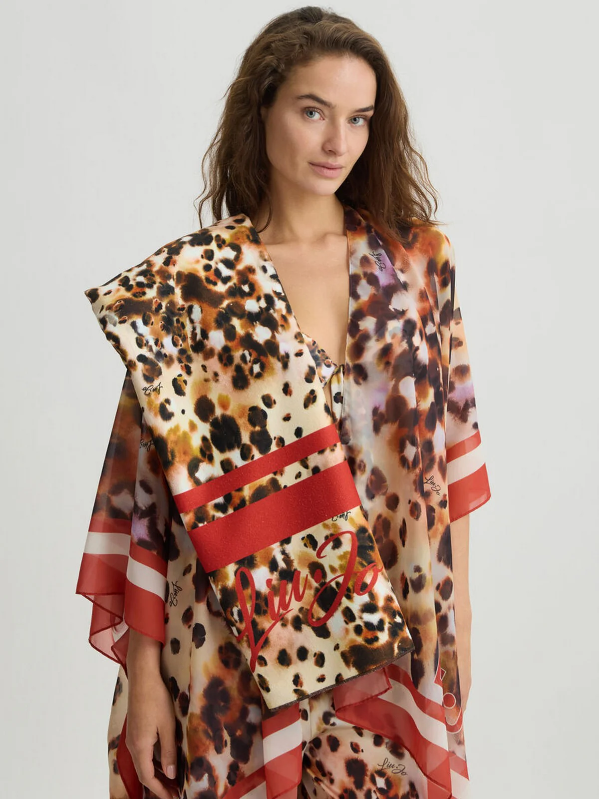 LIU JO BEACHWEAR Telo mare Donna  VA5200T0300 M9145 St.animal rouge - Image 2