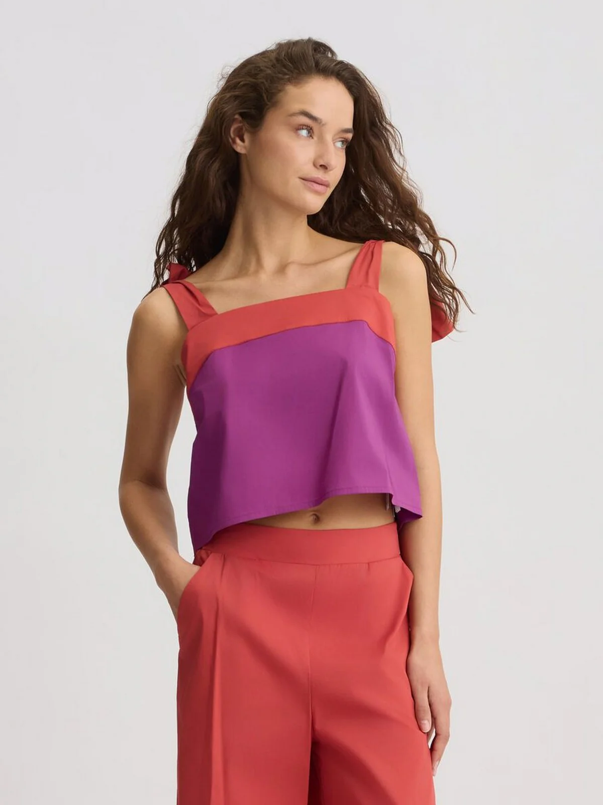 LIU JO BEACHWEAR Top Donna  VA5064TS330 C3649 Hollyhock/rosso argi - Image 2