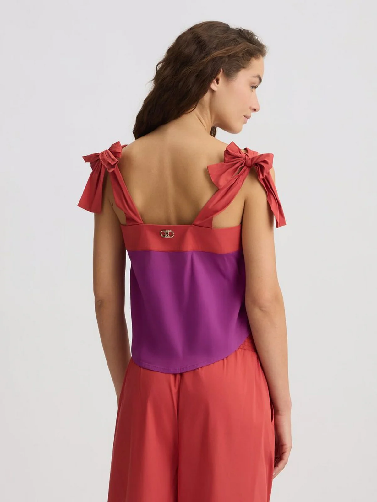 LIU JO BEACHWEAR Top Donna  VA5064TS330 C3649 Hollyhock/rosso argi - Image 3