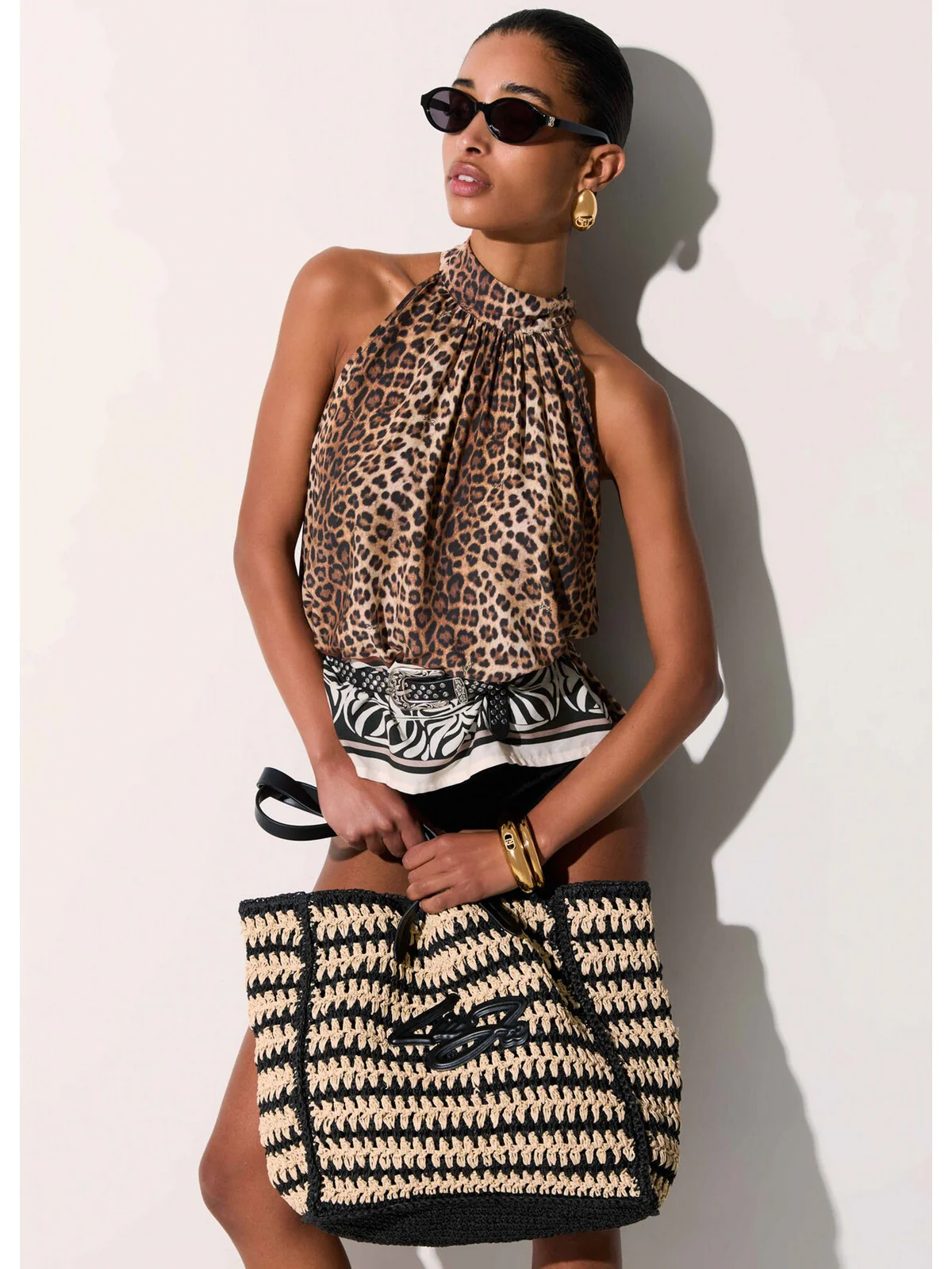 LIU JO BEACHWEAR Top Donna  VA6051TS123 V9789 ANIMALIER - Image 4