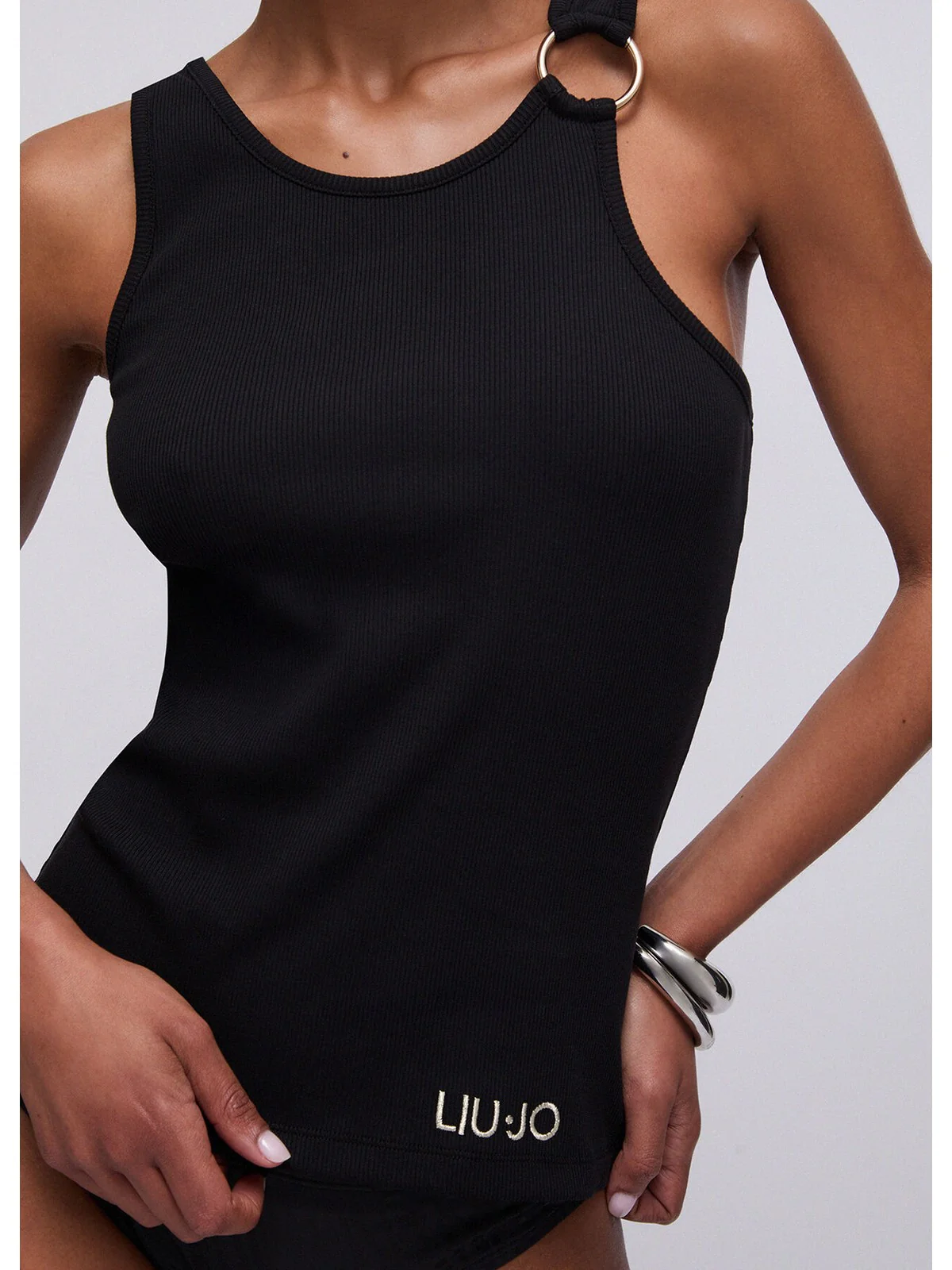 LIU JO BEACHWEAR Top Donna VA6122J4822 22222 Nero - Image 3