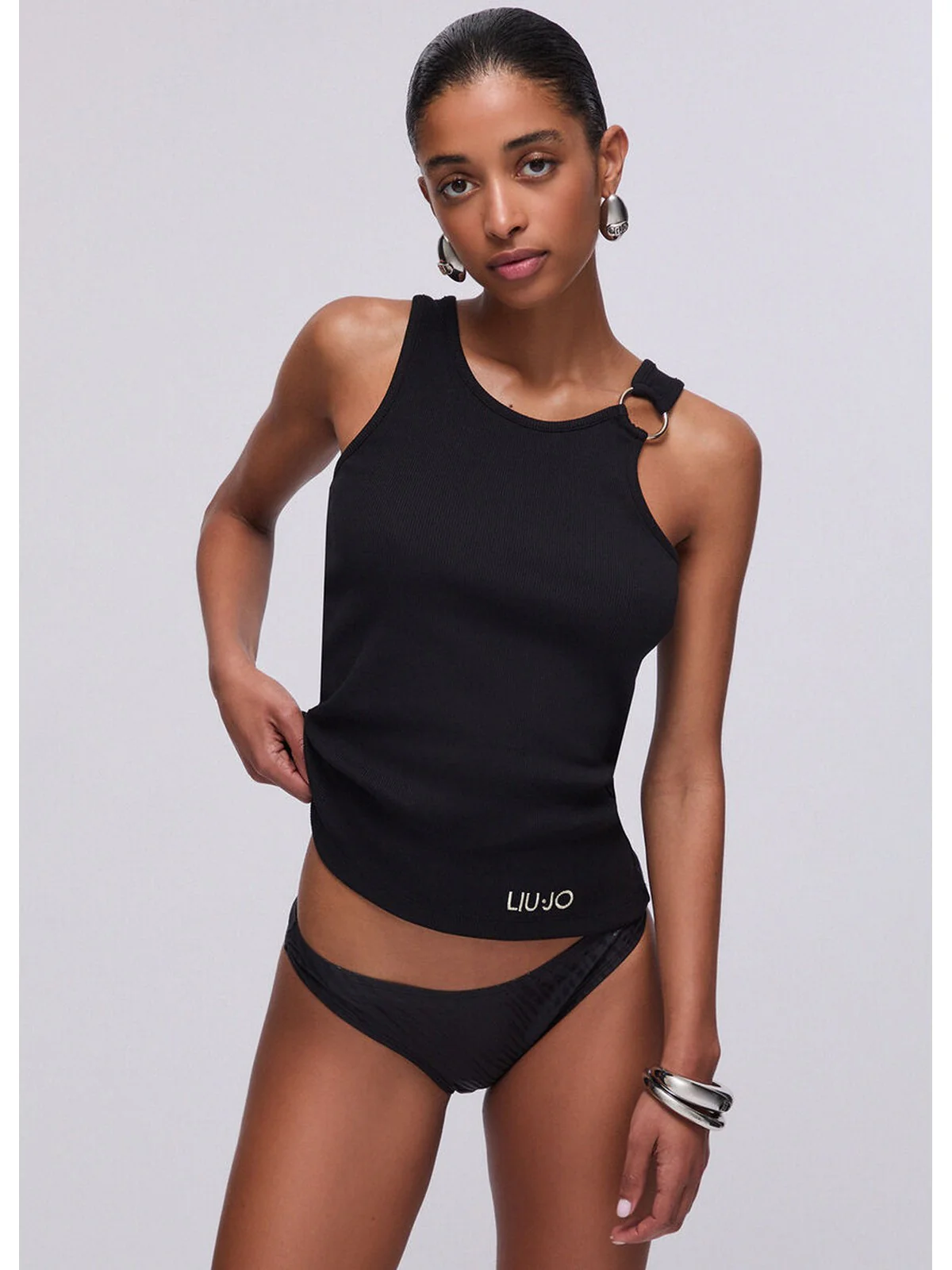 LIU JO BEACHWEAR Top Donna VA6122J4822 22222 Nero - Image 7