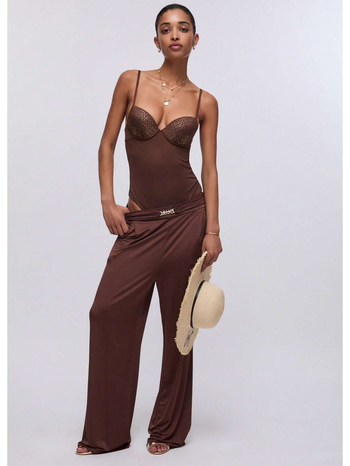 LIU JO BEACHWEAR Top Donna  VA6158J3888 91118 TERRA - Image 2