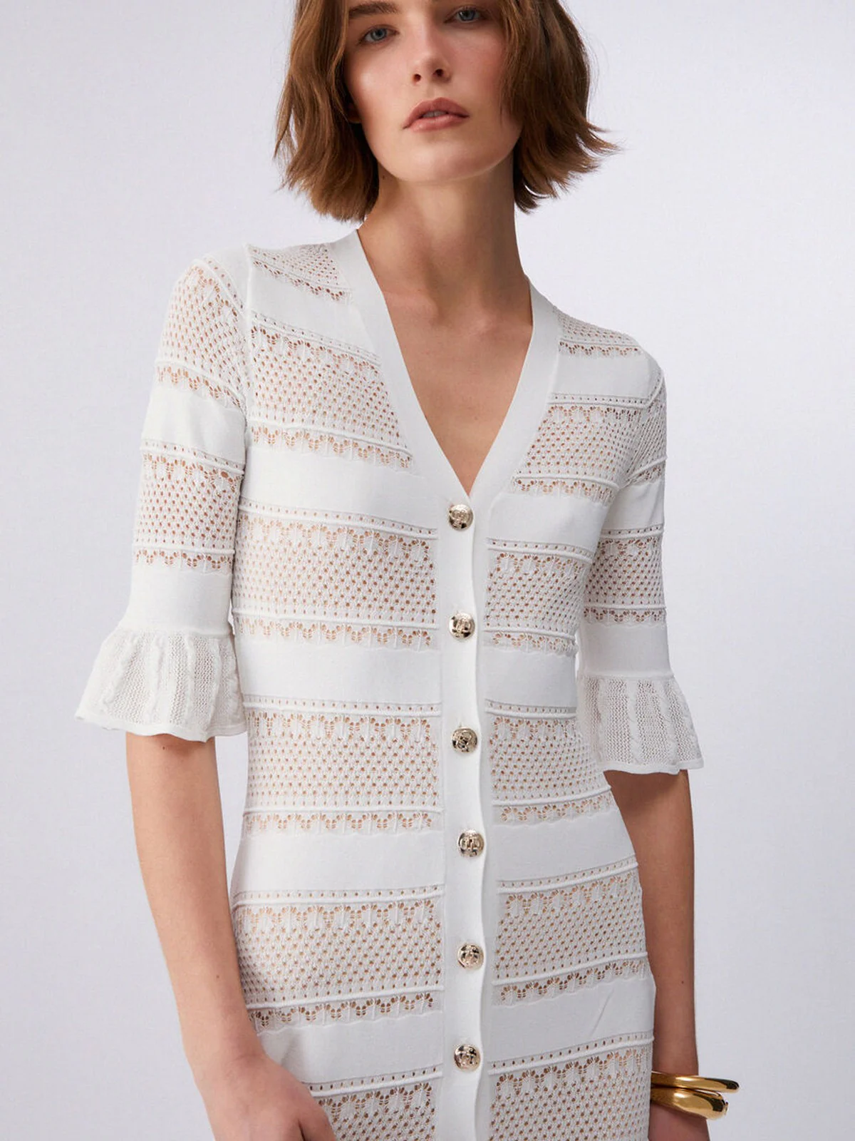 LIU JO BLACK Abito Donna  CA6242MS55N P9636 Gleam white - Image 3