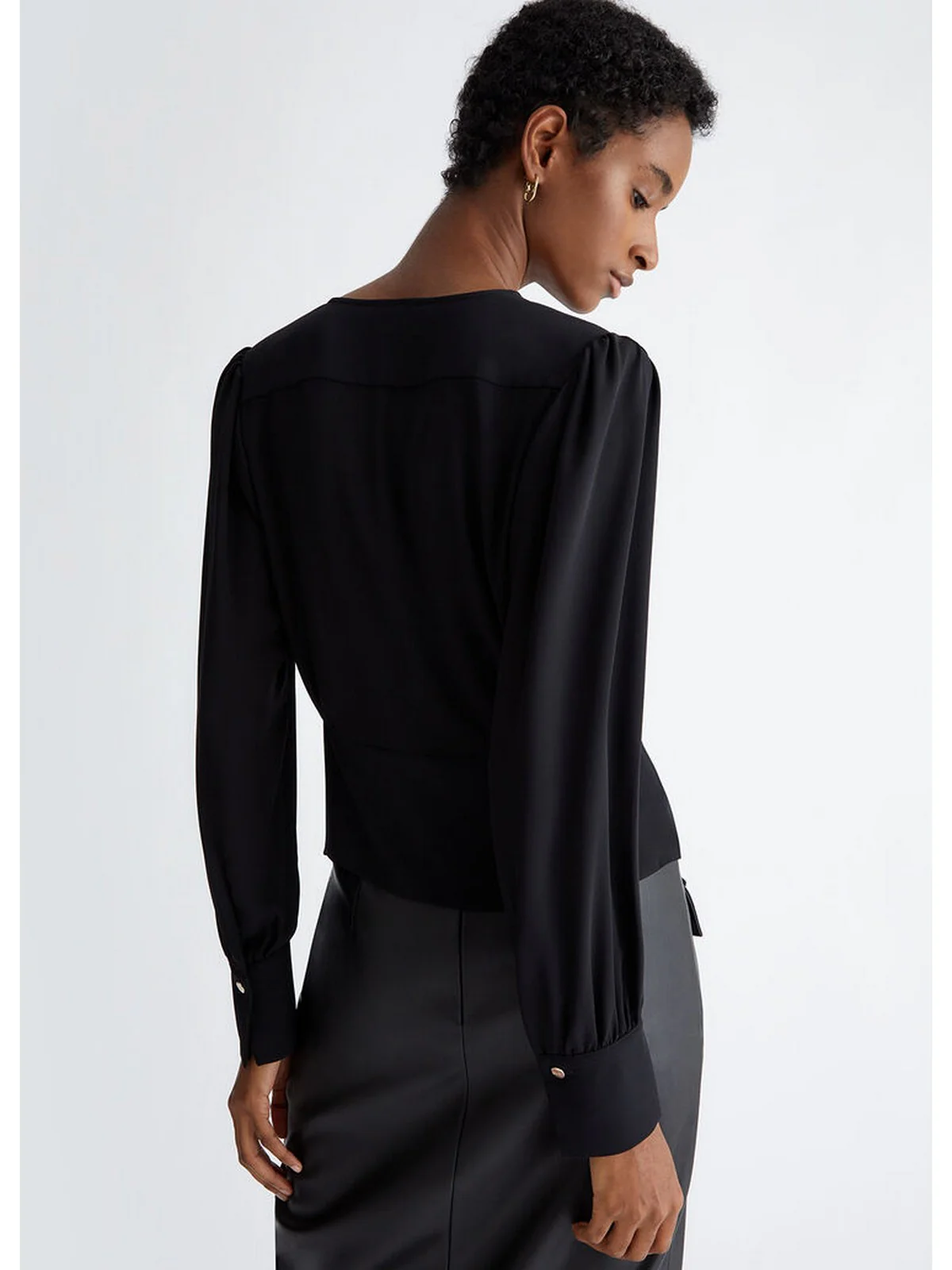 LIU JO BLACK Blusa Donna  CA4044TS055 22222 Nero - Image 4