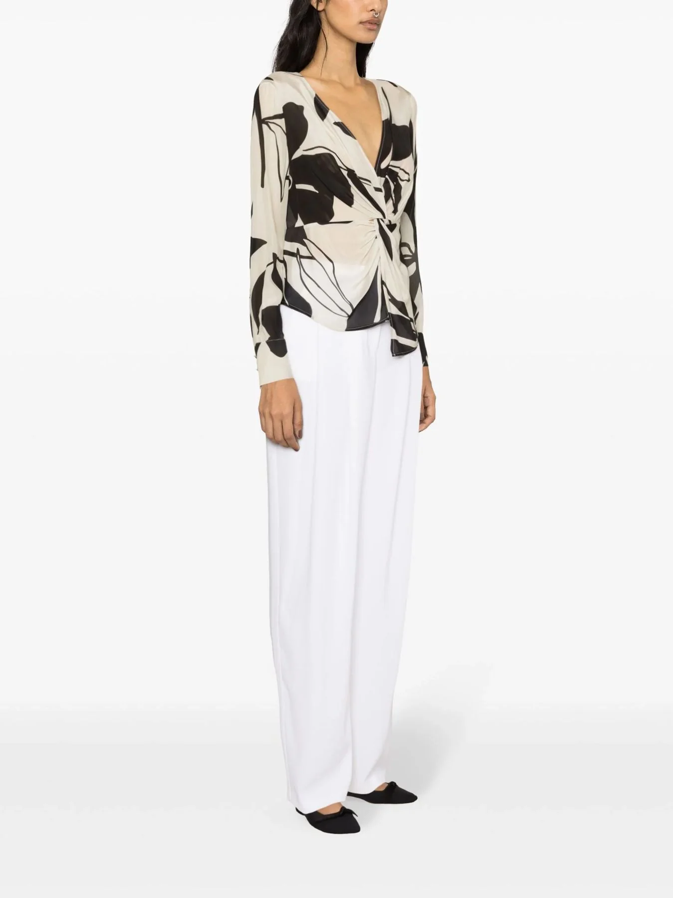 LIU JO BLACK Blusa Donna CA4245T3598 N9027 Bianco - Image 3