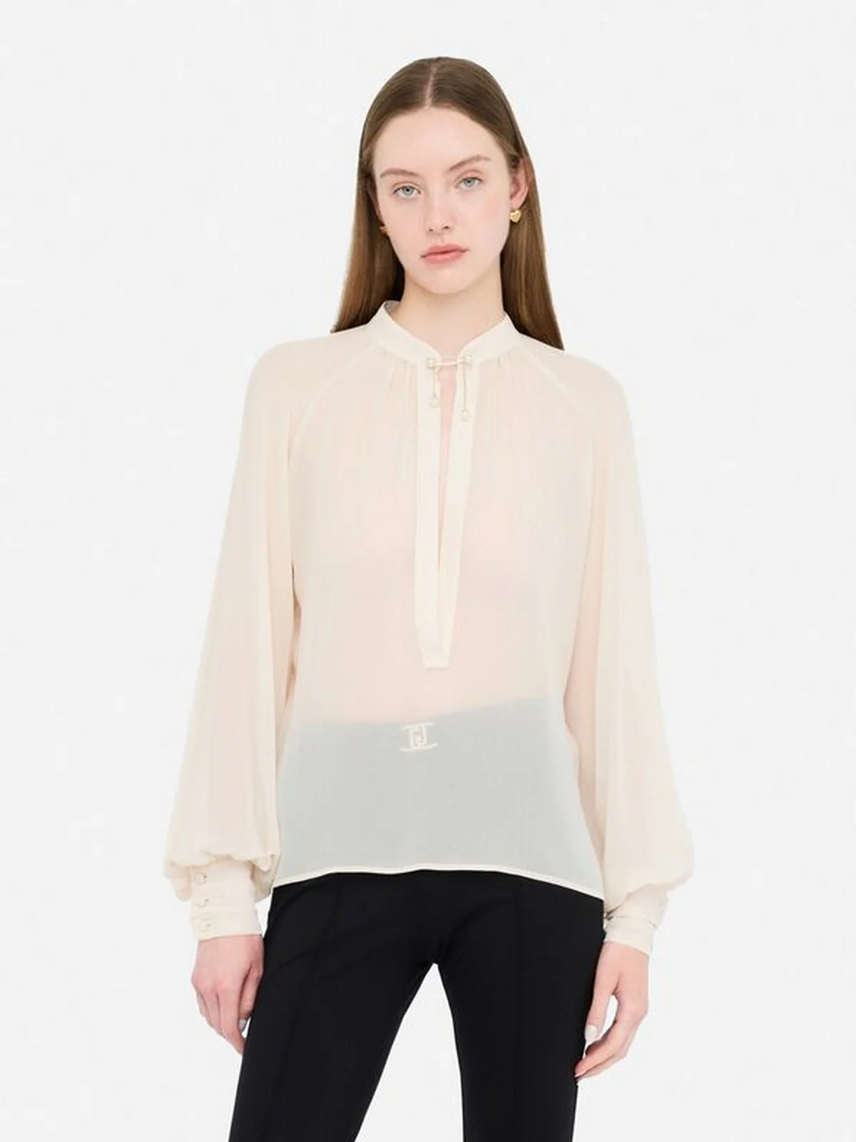 LIU JO BLACK Blusa Donna  CF5303TS869 X0726 IVORY - Image 5