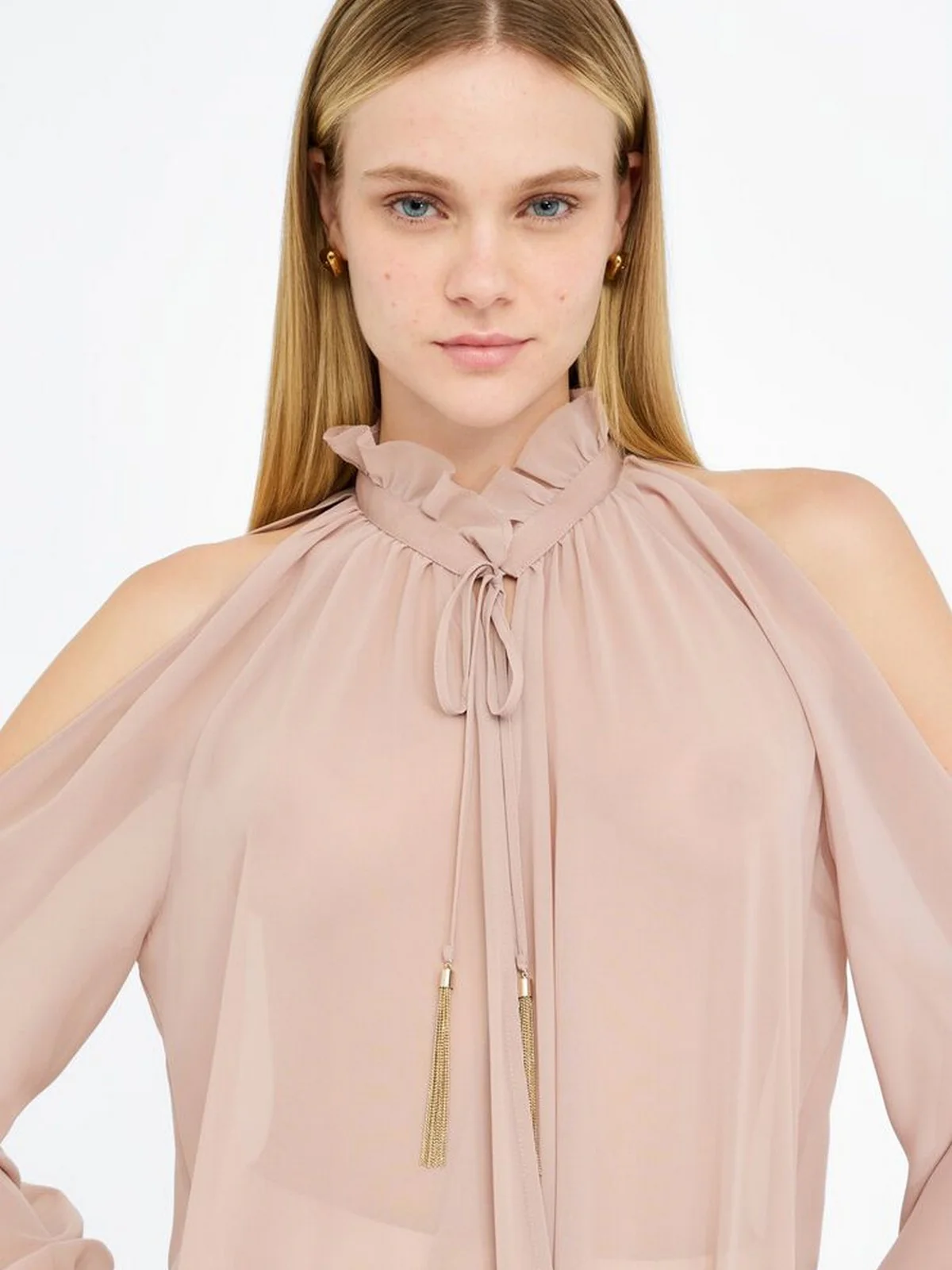 LIU JO BLACK Blusa Donna CF5396TS869 X0702 Light cipria - Image 2