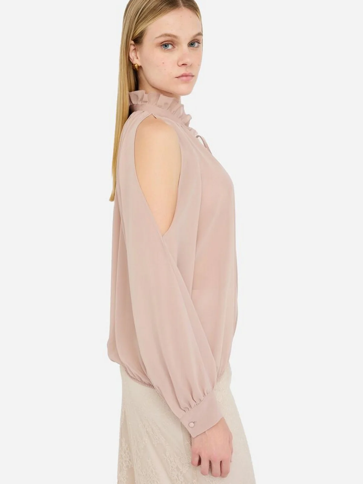 LIU JO BLACK Blusa Donna CF5396TS869 X0702 Light cipria - Image 3
