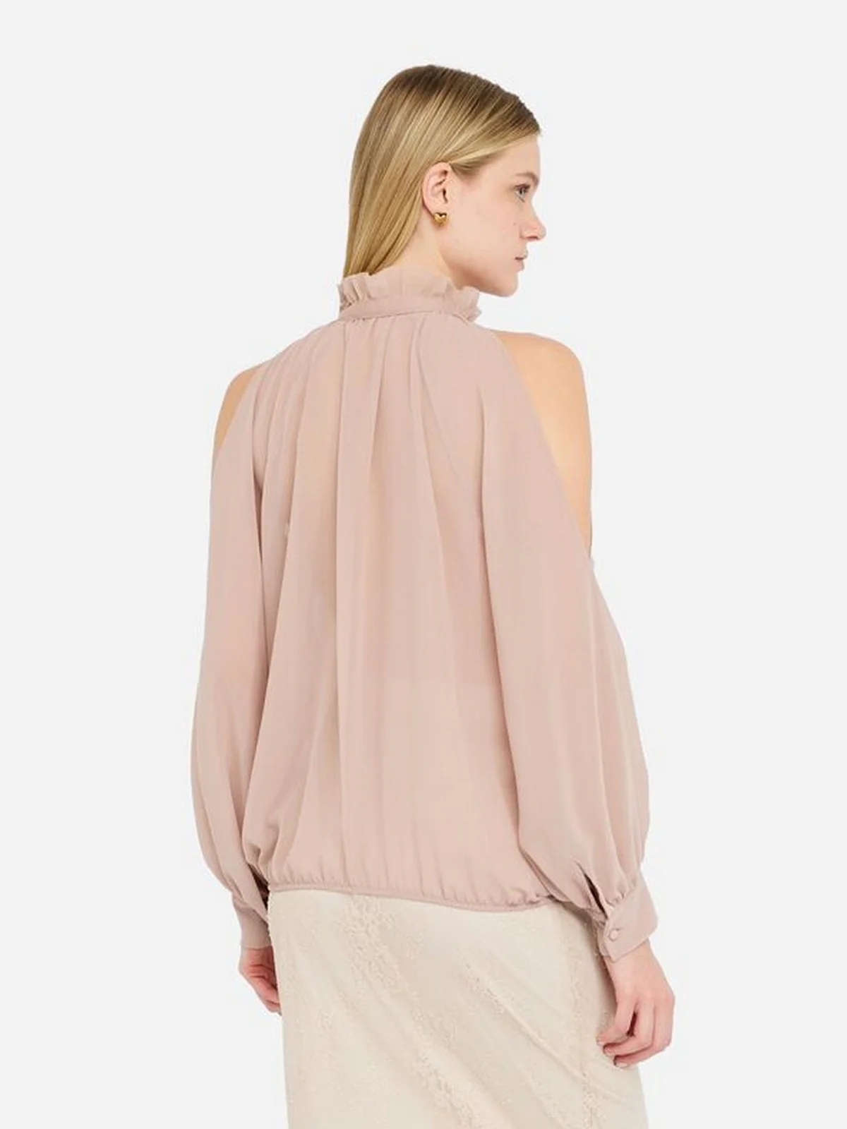 LIU JO BLACK Blusa Donna CF5396TS869 X0702 Light cipria - Image 4