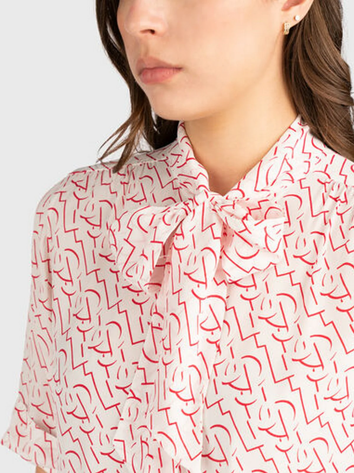 LIU JO BLACK Camicia Donna CA5216T5853 B1187 WHITE/RED - Image 5