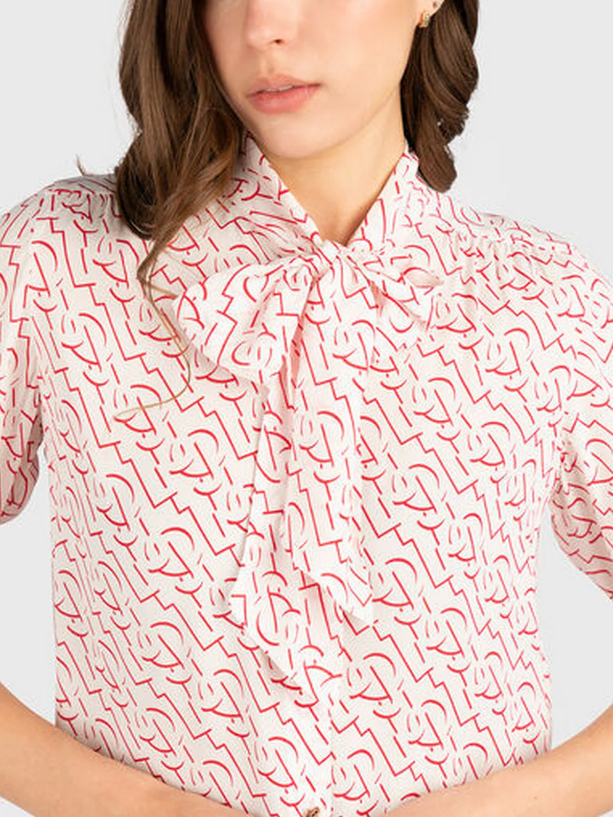 LIU JO BLACK Camicia Donna CA5216T5853 B1187 WHITE/RED - Image 6