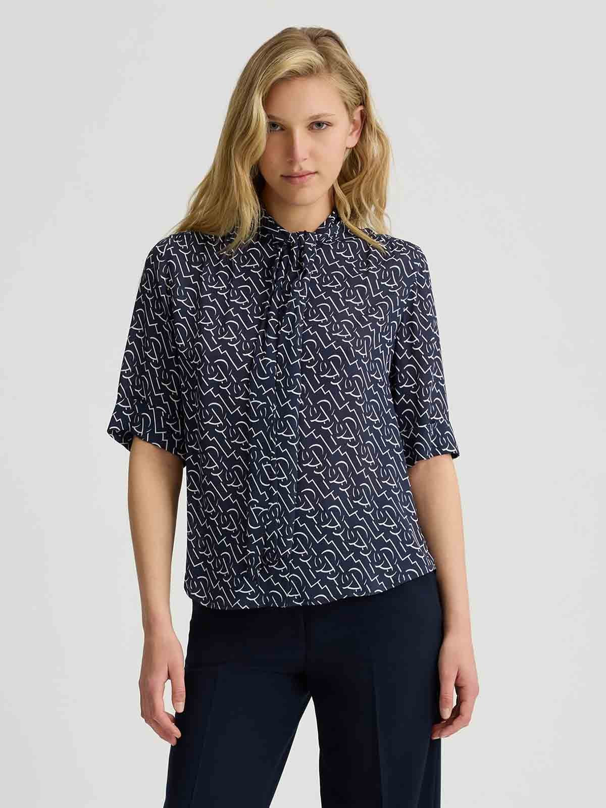 LIU JO BLACK Camicia Donna  CA5216T5853 B1313 BLUE/WHITE - Image 4