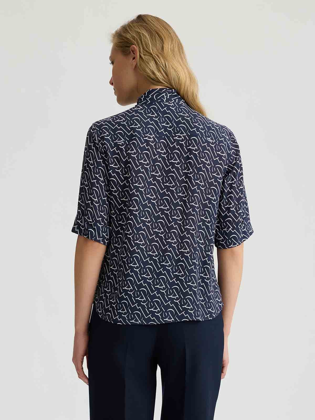 LIU JO BLACK Camicia Donna  CA5216T5853 B1313 BLUE/WHITE - Image 5
