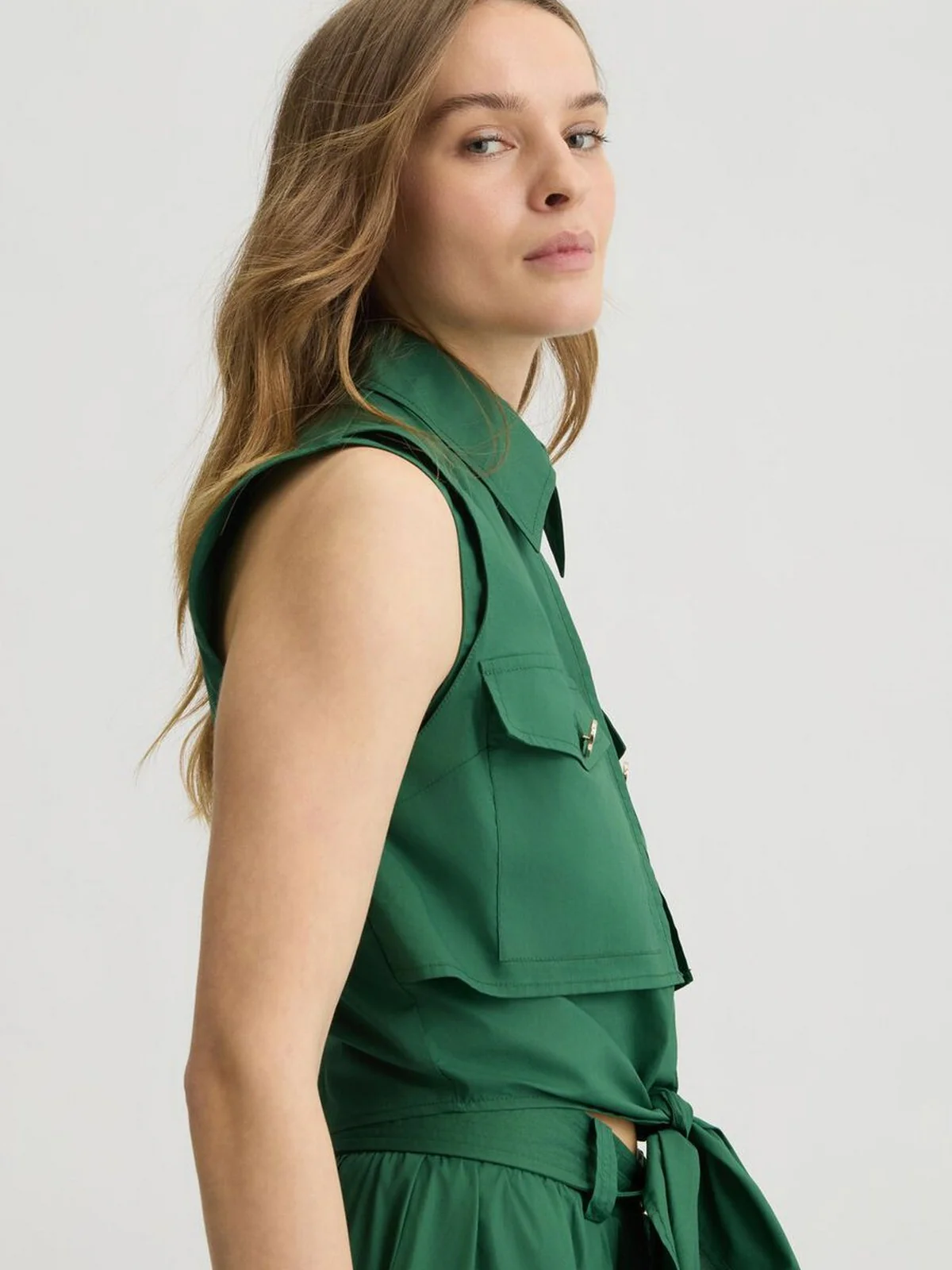LIU JO BLACK Camicia Donna  CA5408TS246 X0665 Verde - Image 5