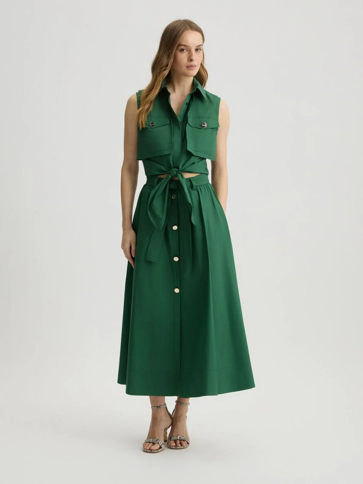 LIU JO BLACK Camicia Donna  CA5408TS246 X0665 Verde - Image 7