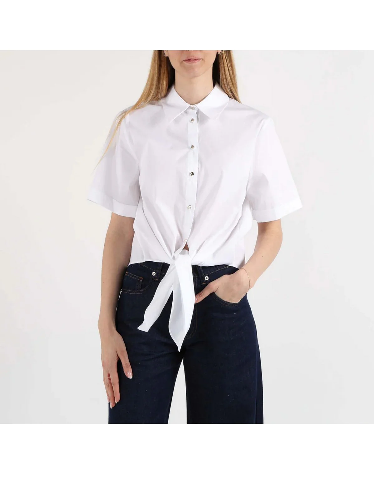 LIU JO BLACK Camicia Donna  CA6281T297A 11111 BIANCO OTTICO - Image 2