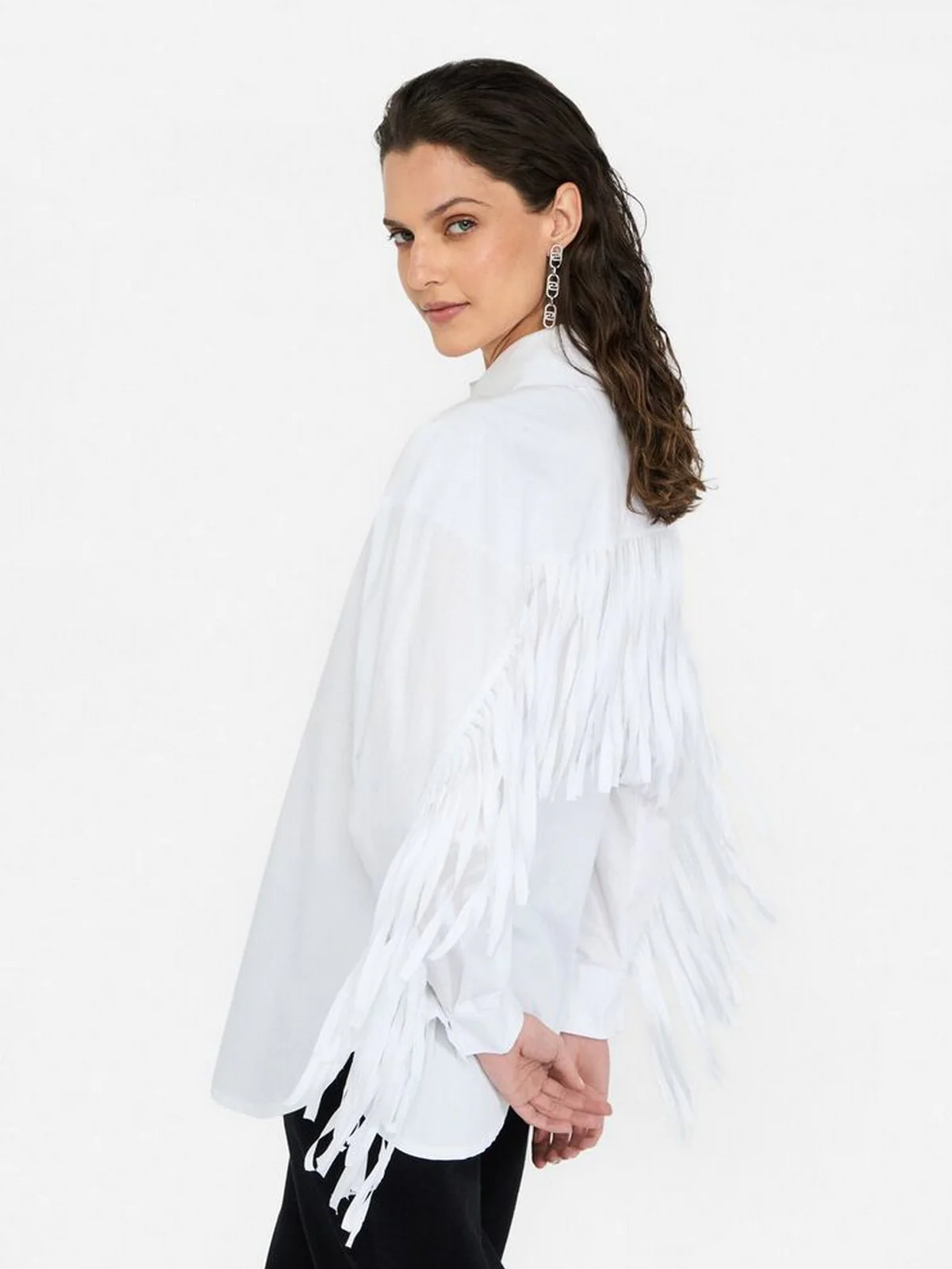 LIU JO BLACK Camicia Donna  CF5175T3216 11111 BIANCO OTTICO - Image 3