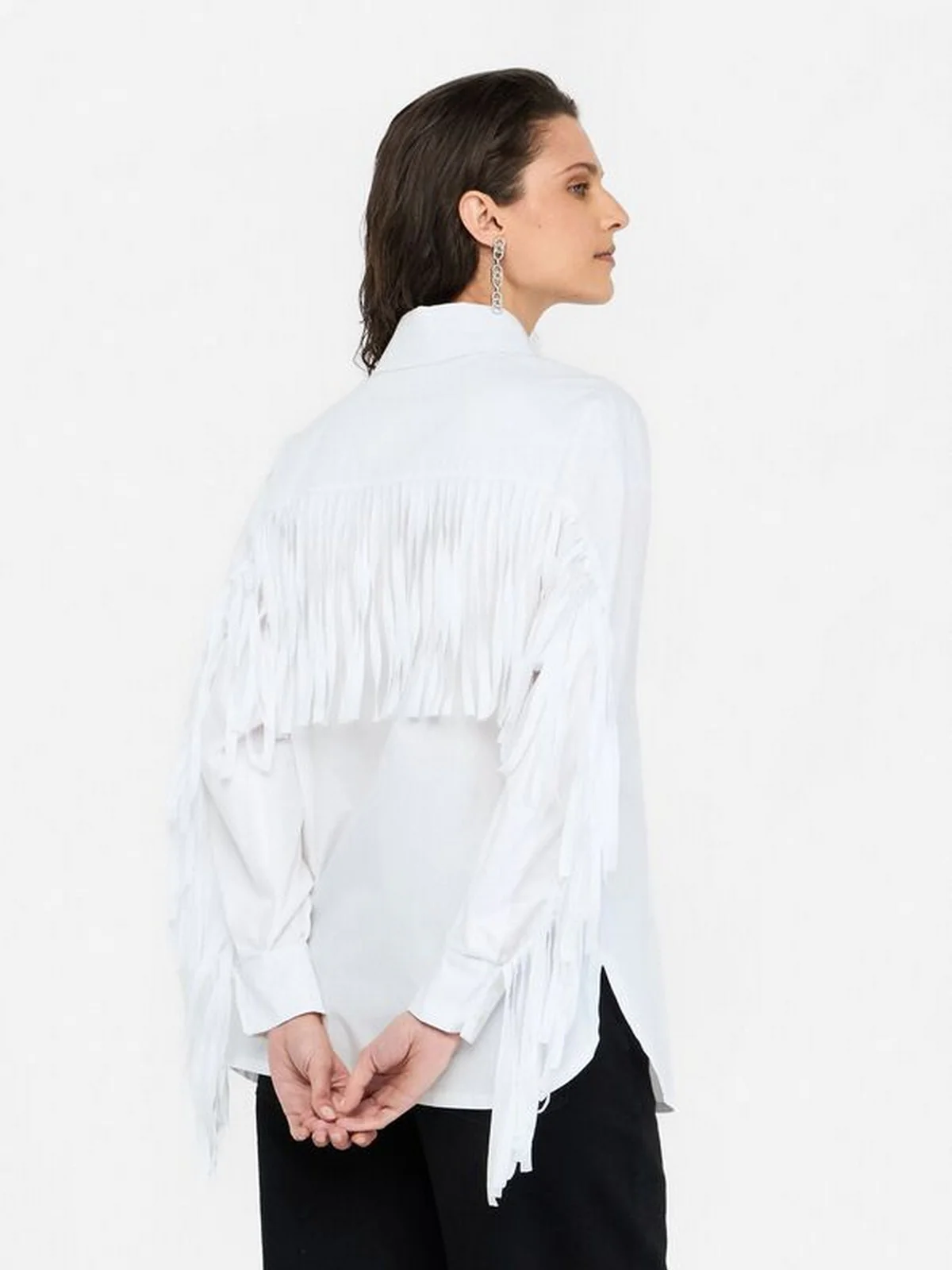 LIU JO BLACK Camicia Donna  CF5175T3216 11111 BIANCO OTTICO - Image 4