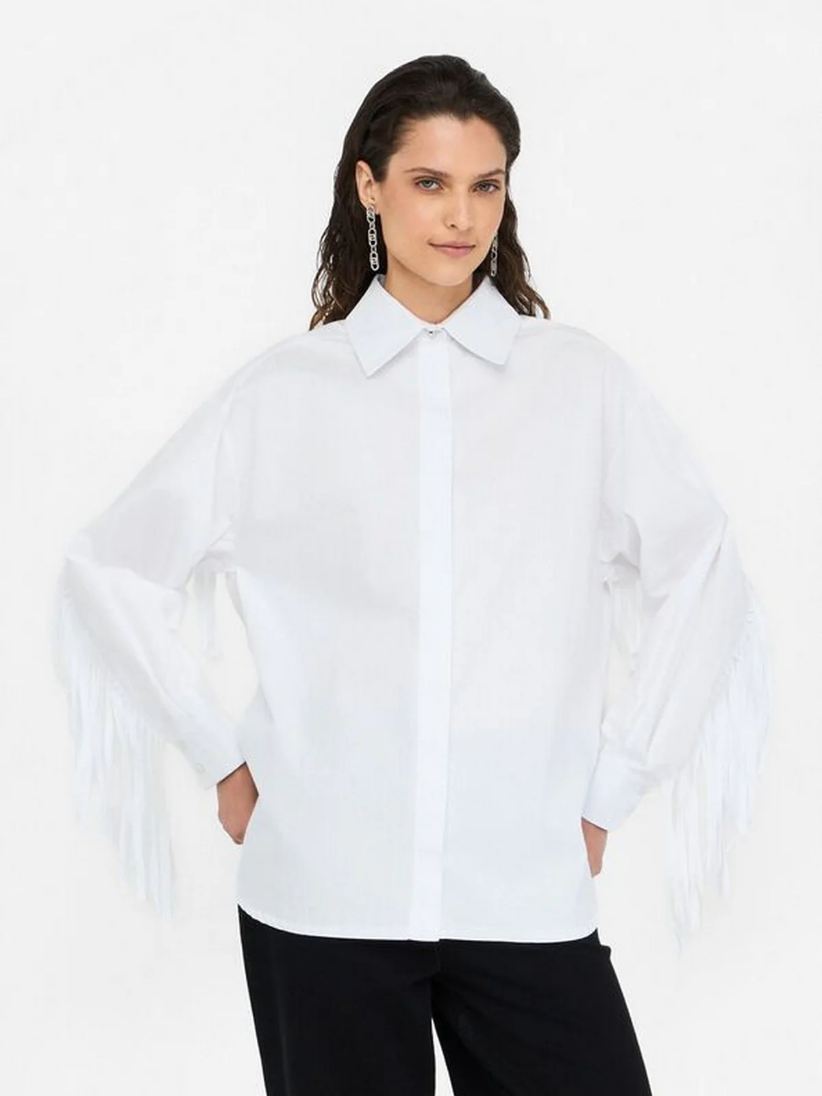 LIU JO BLACK Camicia Donna  CF5175T3216 11111 BIANCO OTTICO - Image 5