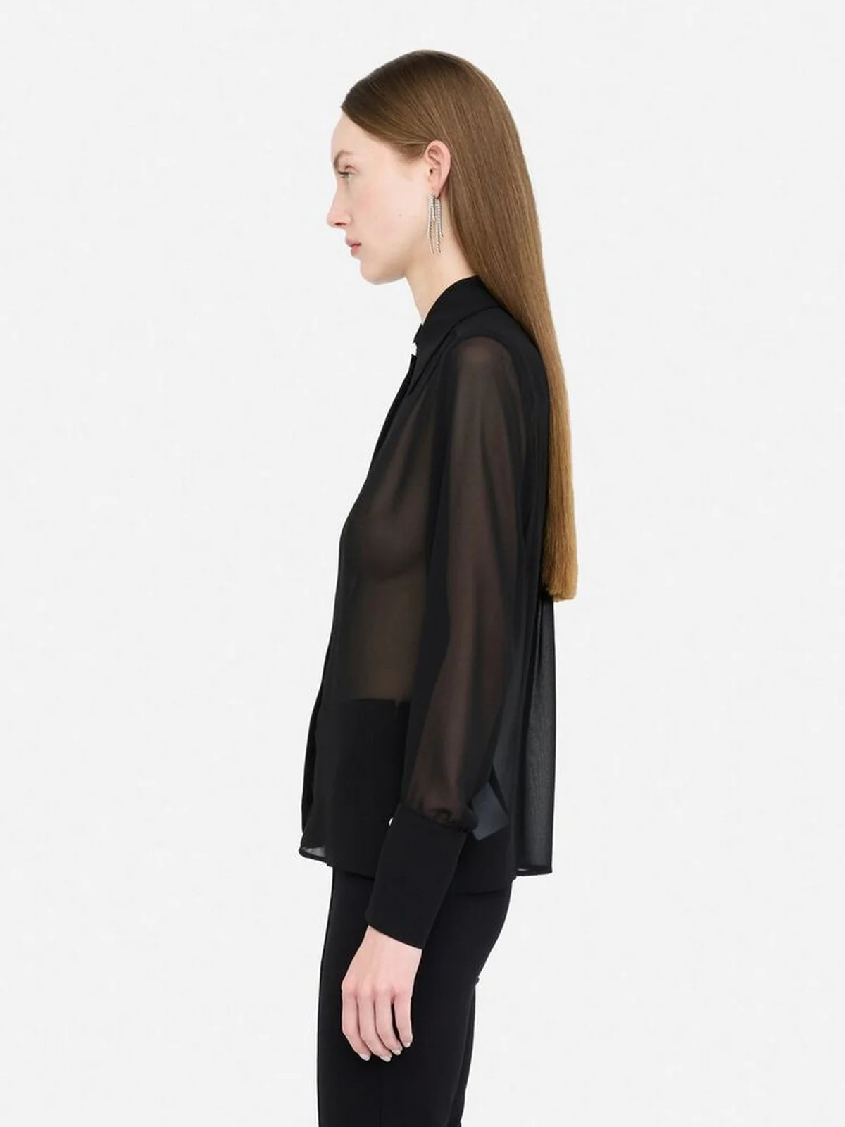 LIU JO BLACK Camicia Donna  CF5302TS869 22222 Nero - Image 3