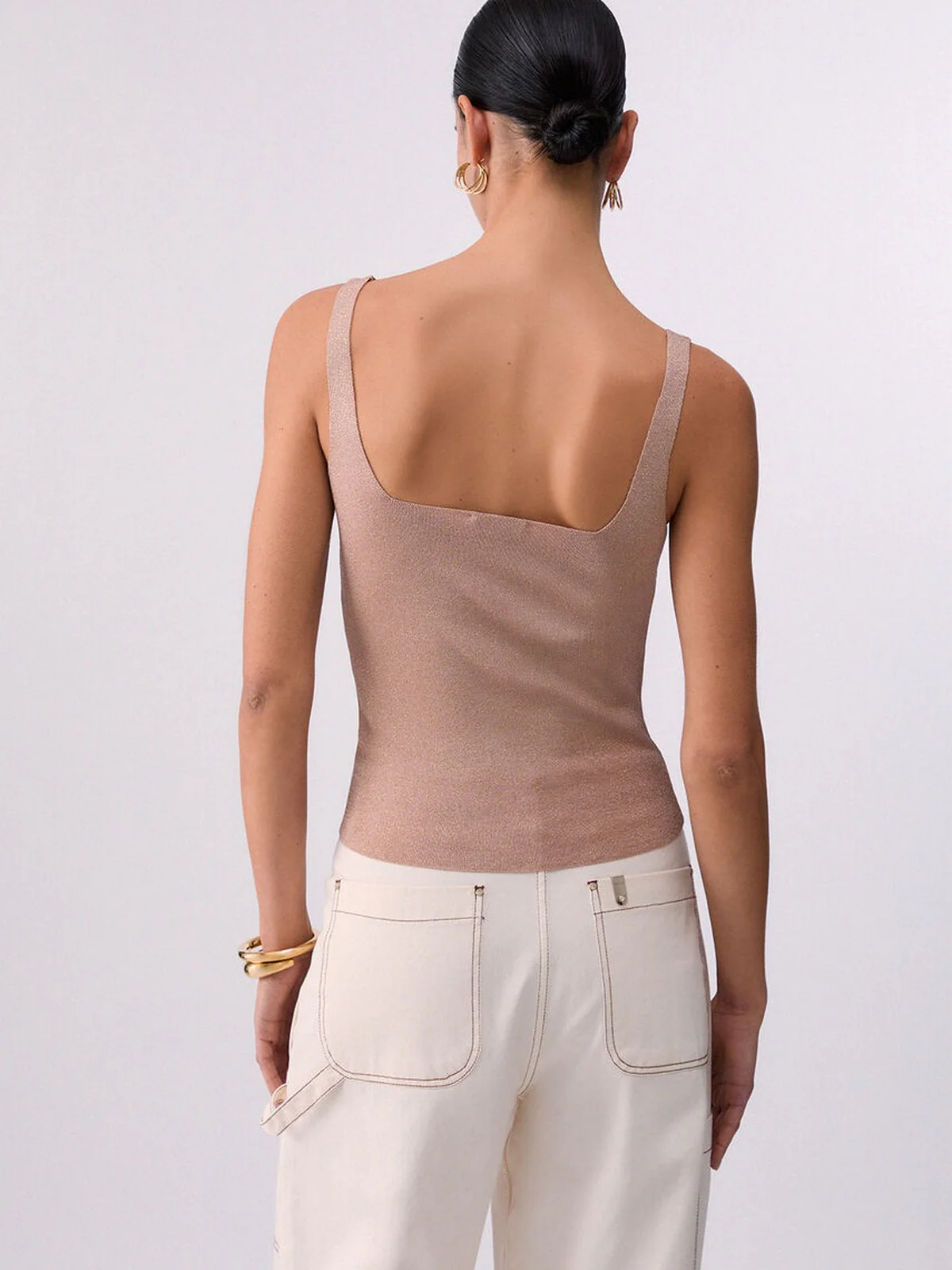 LIU JO BLACK Canotta Donna  CA6211MA06S A4389 Nude lt.rose lux - Image 2