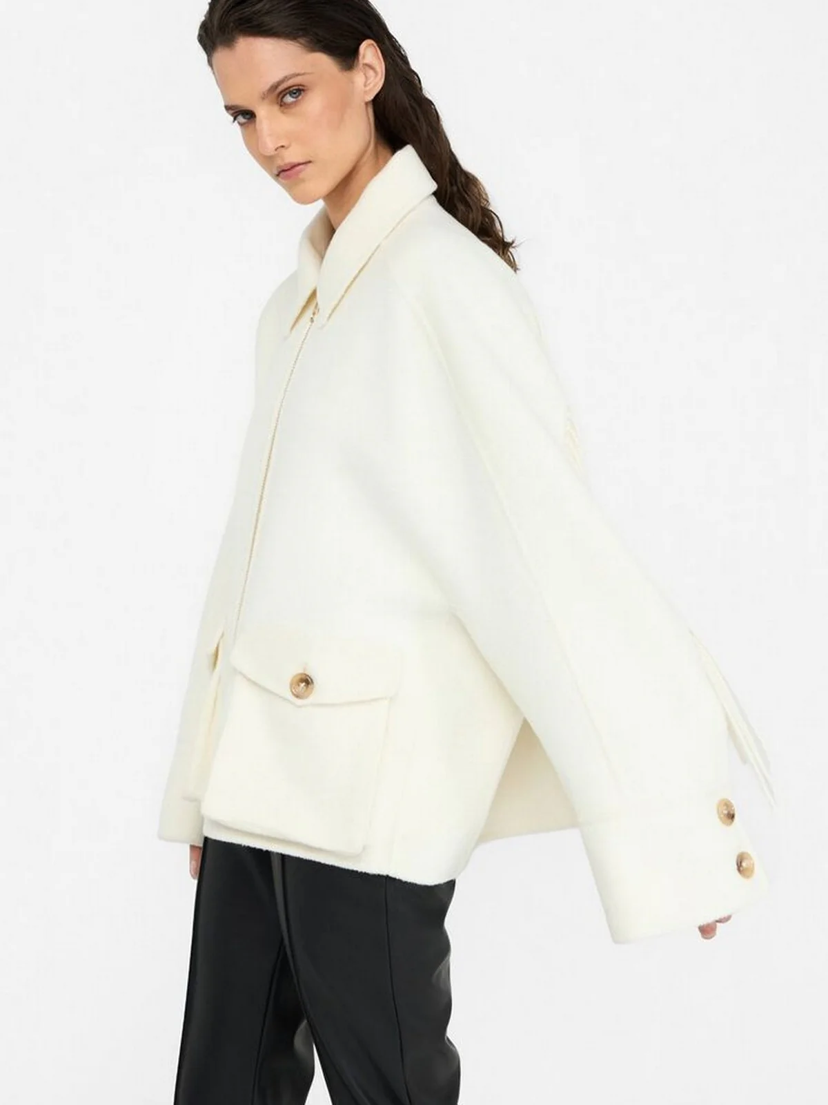 LIU JO BLACK Cappotto Donna  CF5059T4627 10608 WHITE BUTTER - Image 3