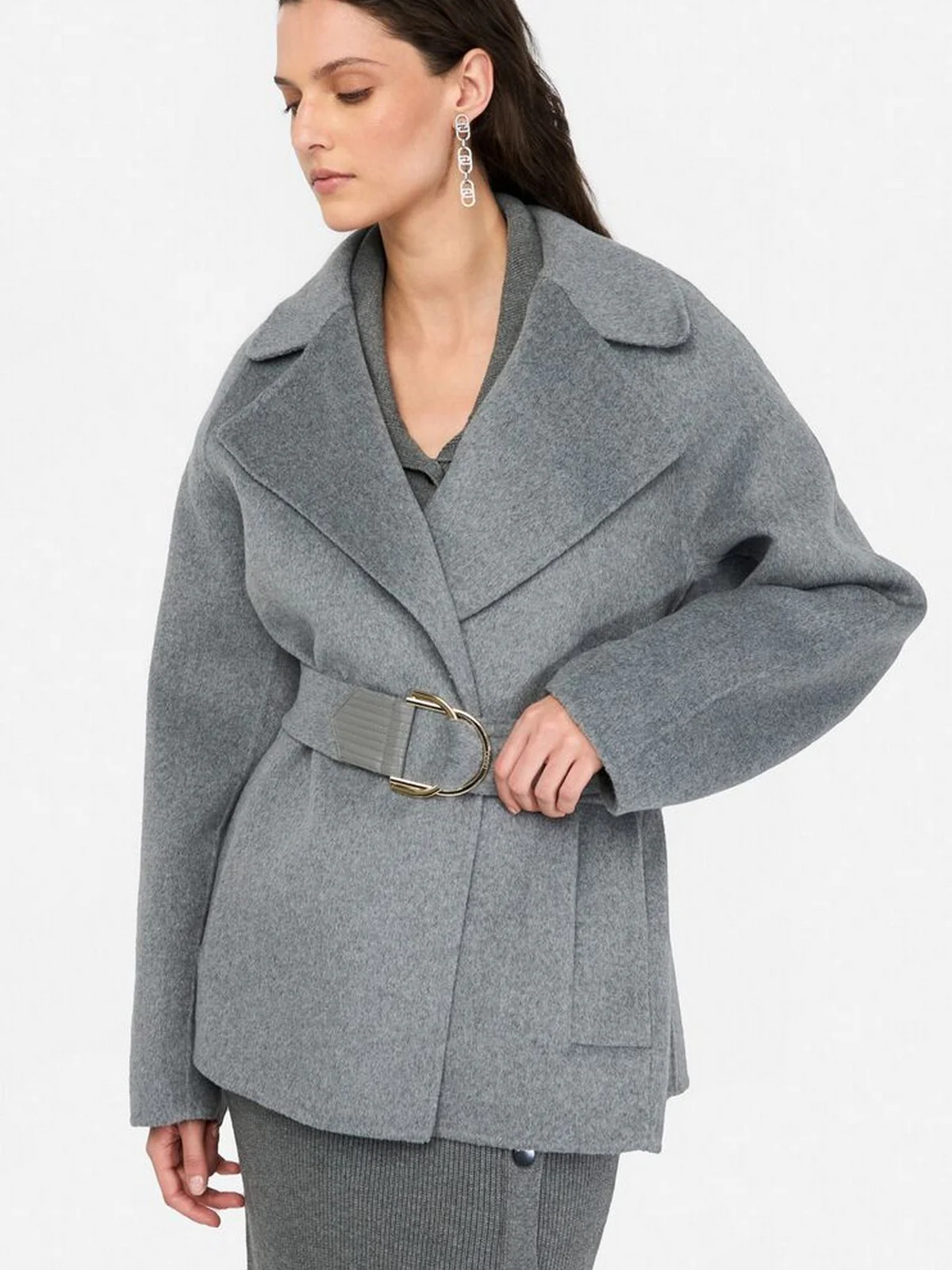LIU JO BLACK Cappotto Donna  CF5071T4627 03243 Grigio medio mel. - Image 2