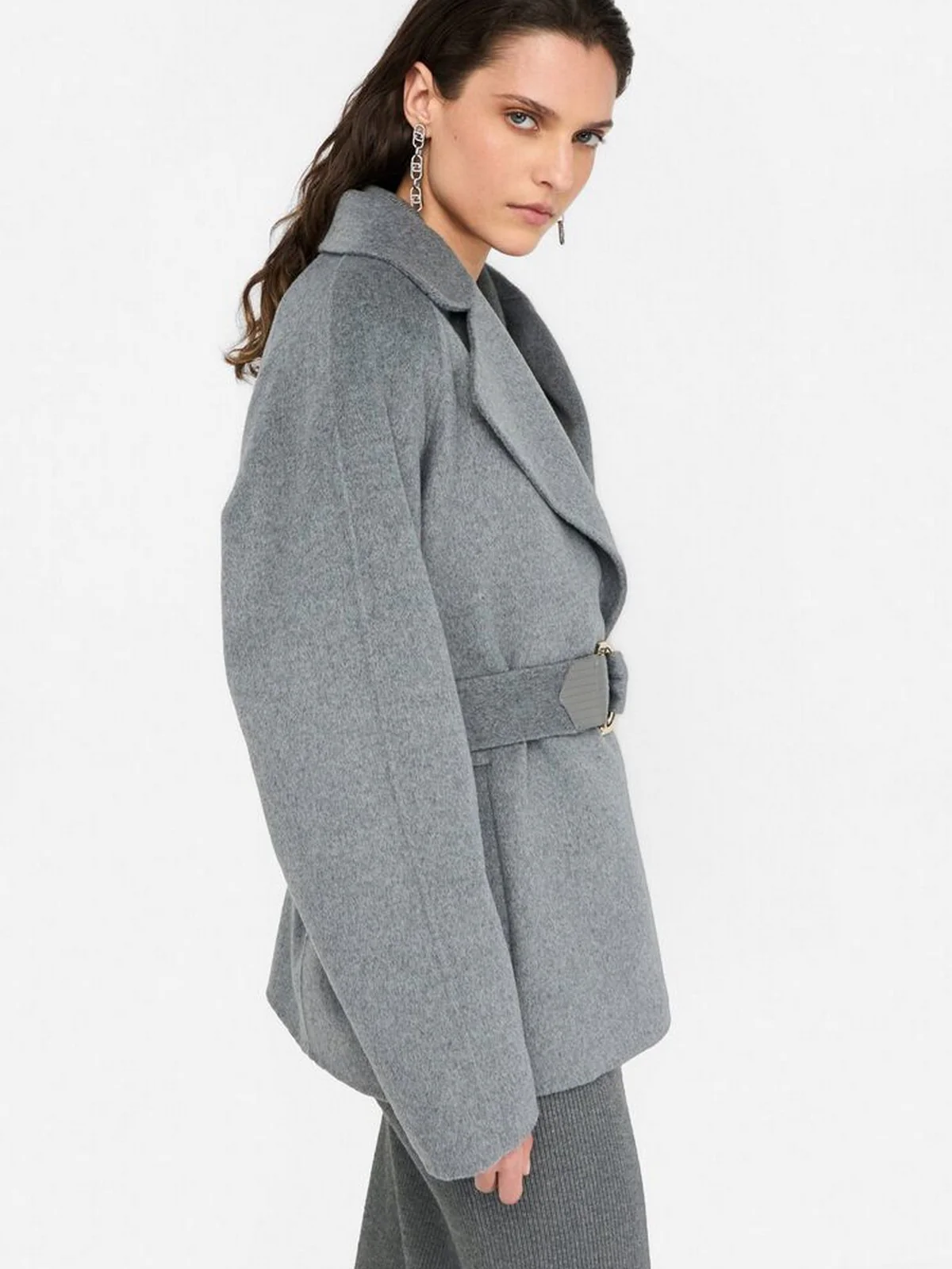 LIU JO BLACK Cappotto Donna  CF5071T4627 03243 Grigio medio mel. - Image 3