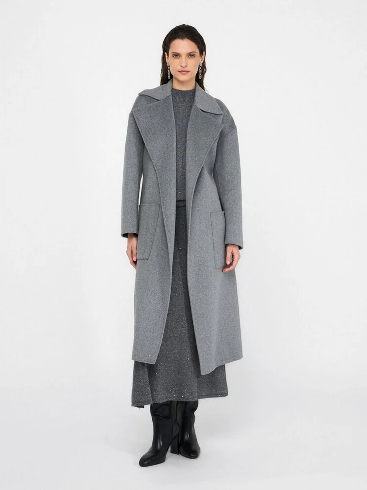 LIU JO BLACK Cappotto Donna  CF5283T4627 03243 Grigio medio mel. - Image 2