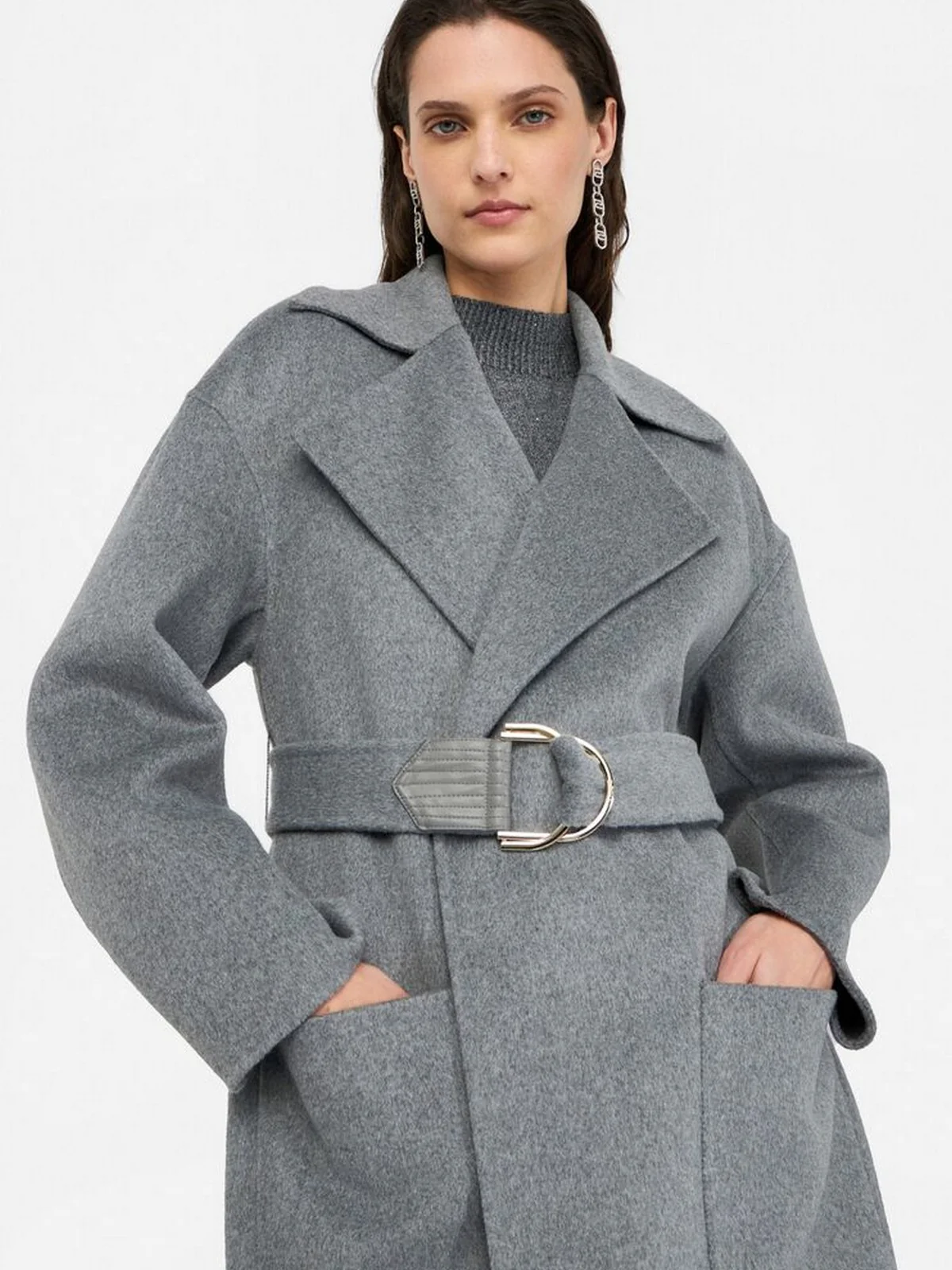 LIU JO BLACK Cappotto Donna  CF5283T4627 03243 Grigio medio mel. - Image 3