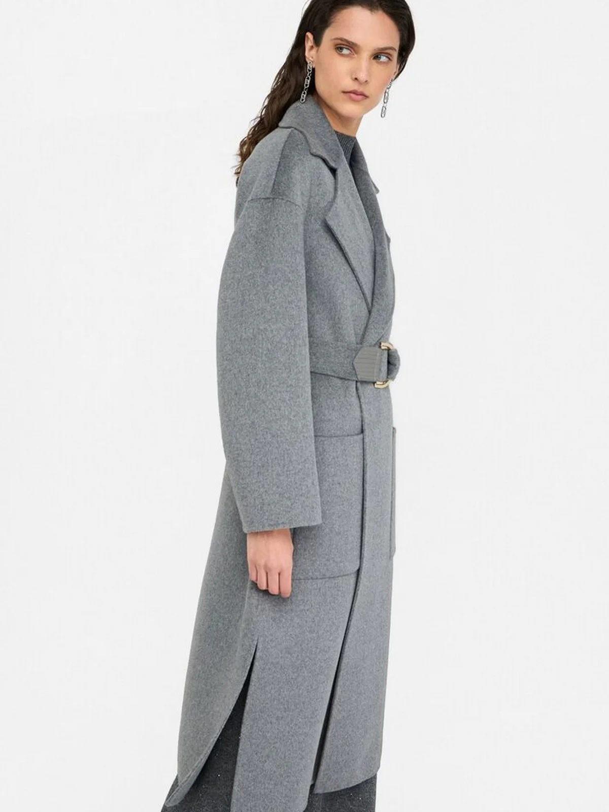 LIU JO BLACK Cappotto Donna  CF5283T4627 03243 Grigio medio mel. - Image 4