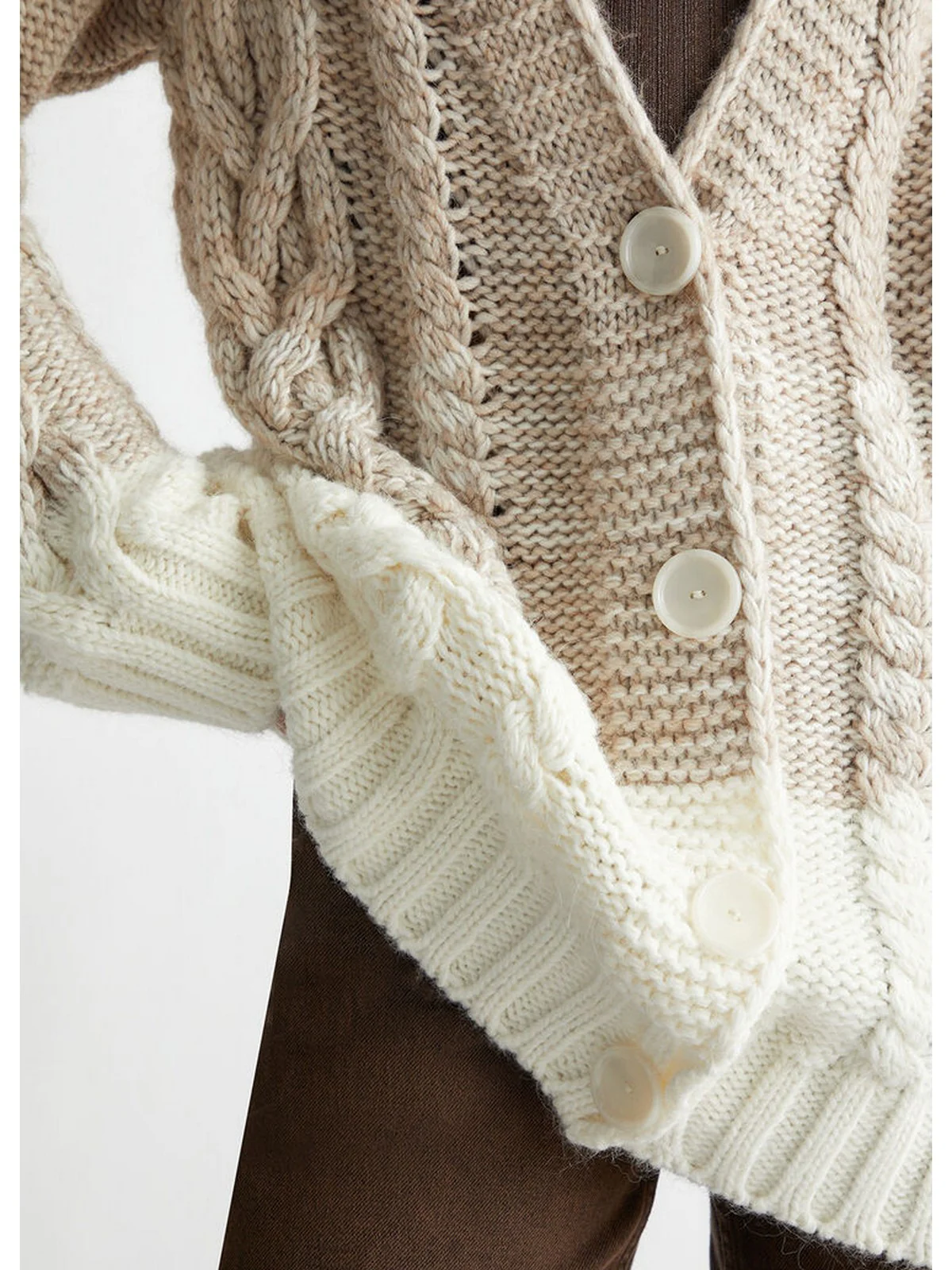 LIU JO BLACK Cardigan Donna CF4248MA329 N9624 Beige - Image 3