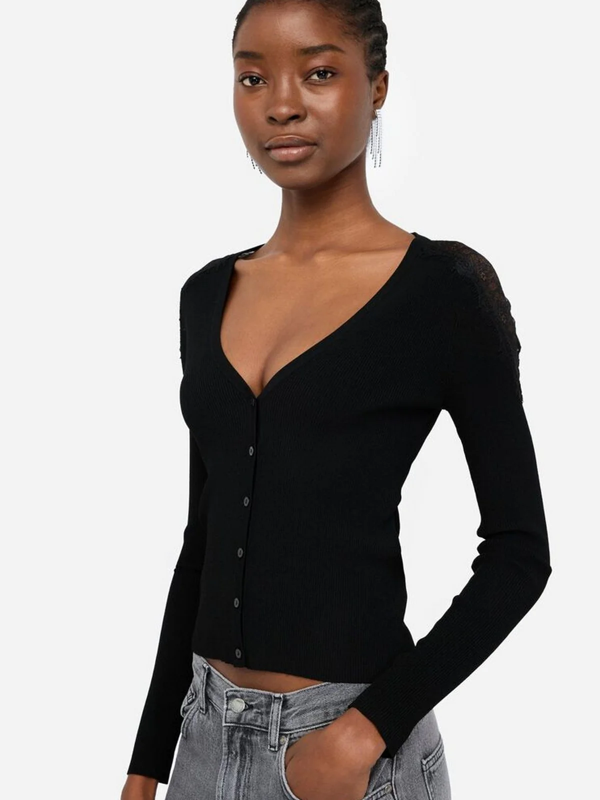LIU JO BLACK Cardigan Donna  CF5159MS46M 22222 Nero - Image 2