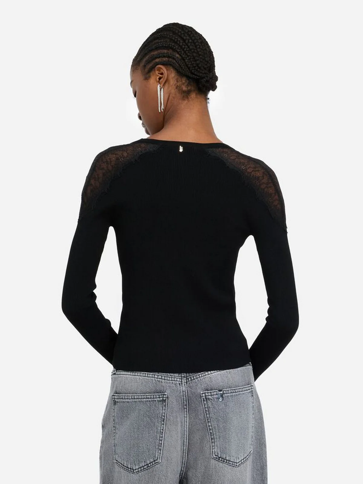 LIU JO BLACK Cardigan Donna  CF5159MS46M 22222 Nero - Image 4
