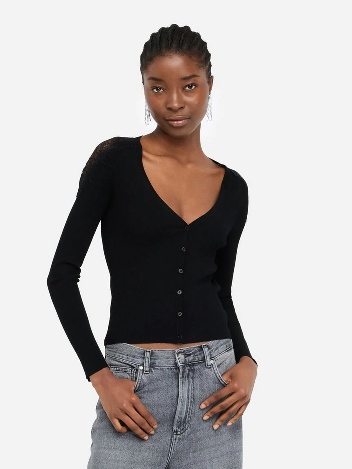 LIU JO BLACK Cardigan Donna  CF5159MS46M 22222 Nero - Image 5
