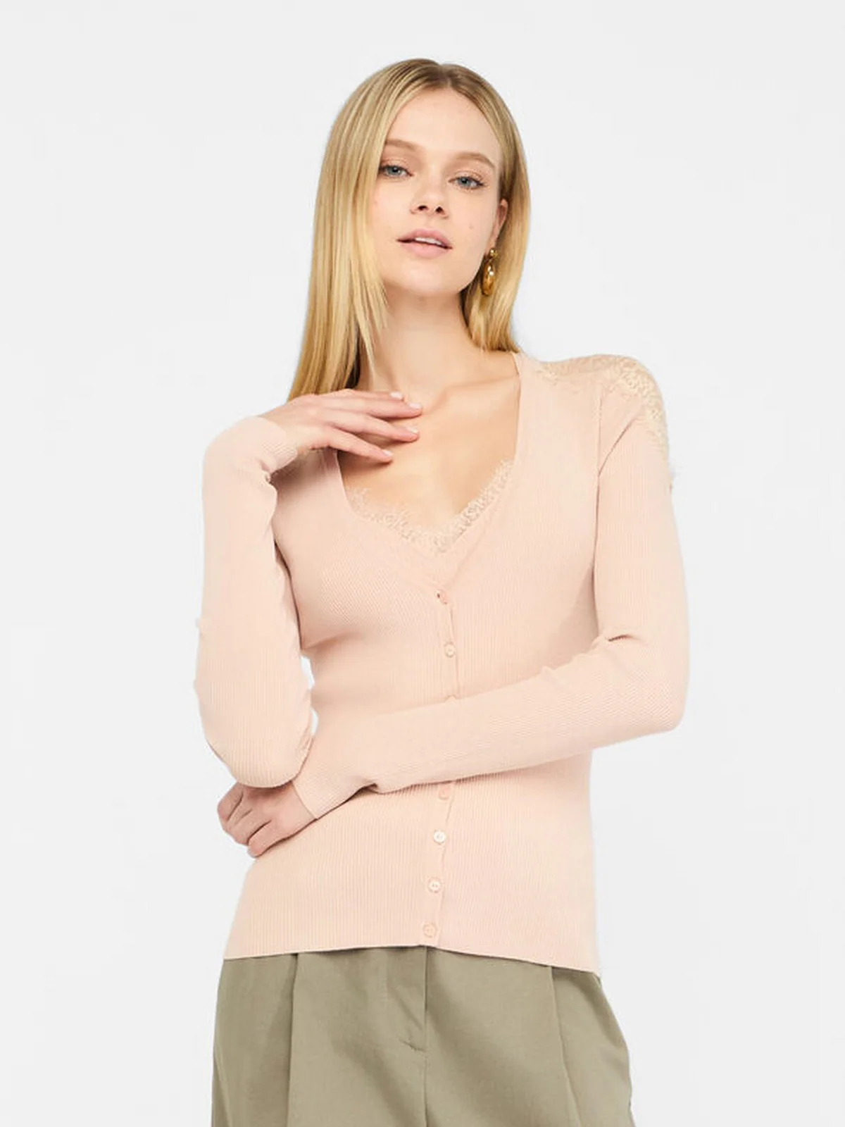 LIU JO BLACK Cardigan Donna  CF5159MS46M X0719 Pink poudre - Image 4