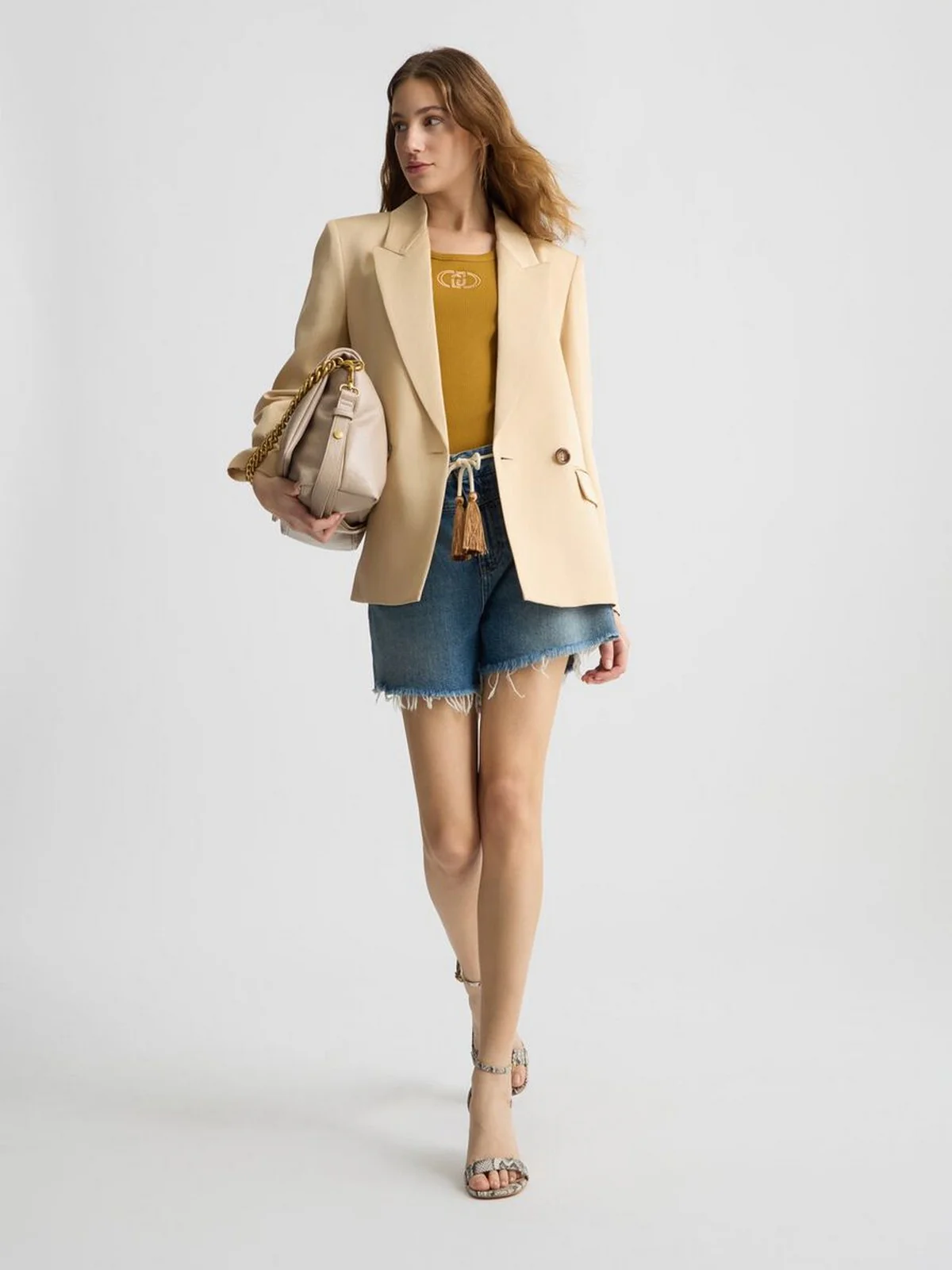 LIU JO BLACK Giacca Donna  CA5349T2983 X0650 Beige - Image 7
