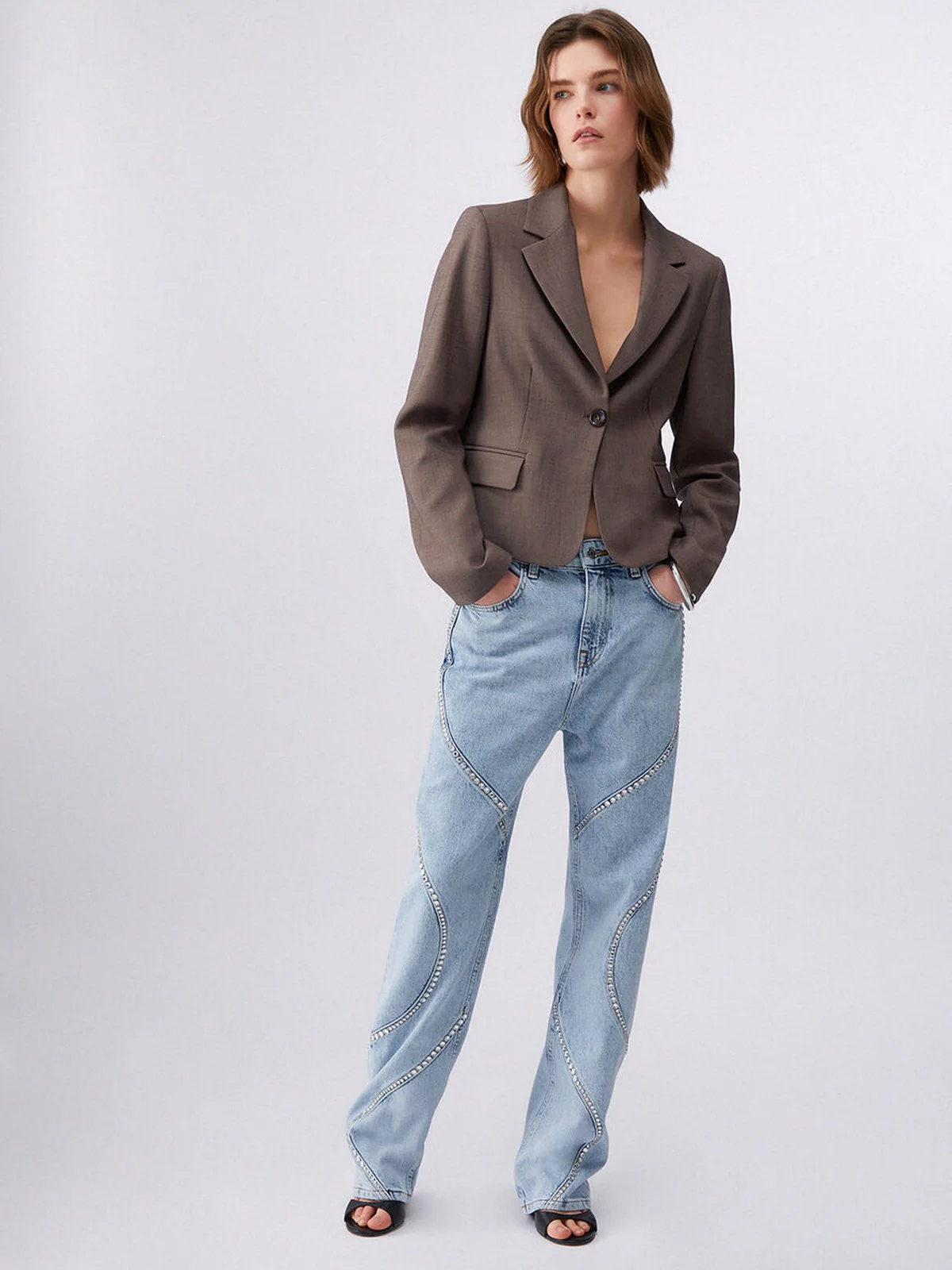 LIU JO BLACK Giacca Donna  CA6122T577A P9578 Pepe melange - Image 4