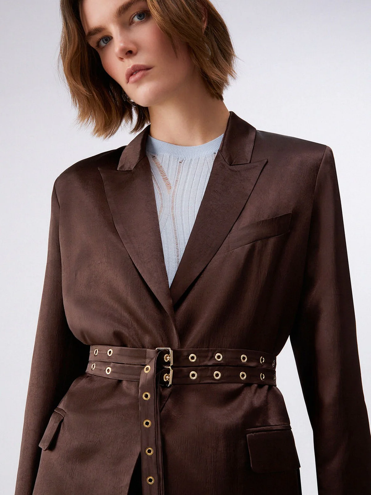 LIU JO BLACK Giacca Donna  CA6146T450A P9576 Chocolate black - Image 3