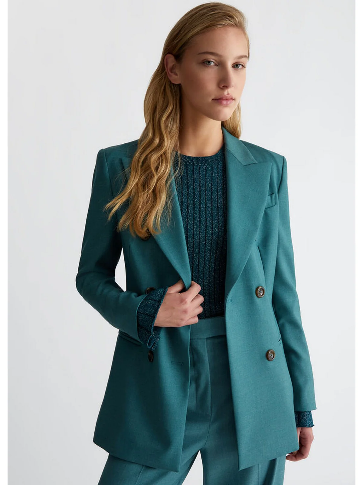 LIU JO BLACK Giacca Donna CF4358T2624 02831 Verde - Image 4