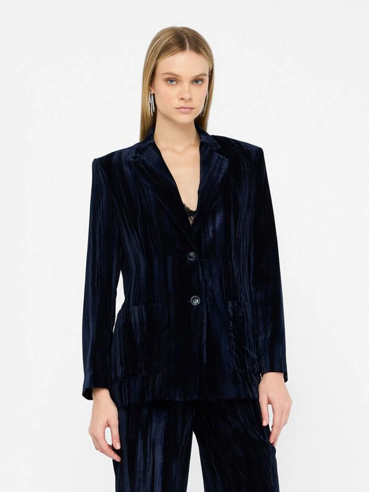 LIU JO BLACK Giacca Donna  CF5403T094A 94028 Blu marino - Image 6