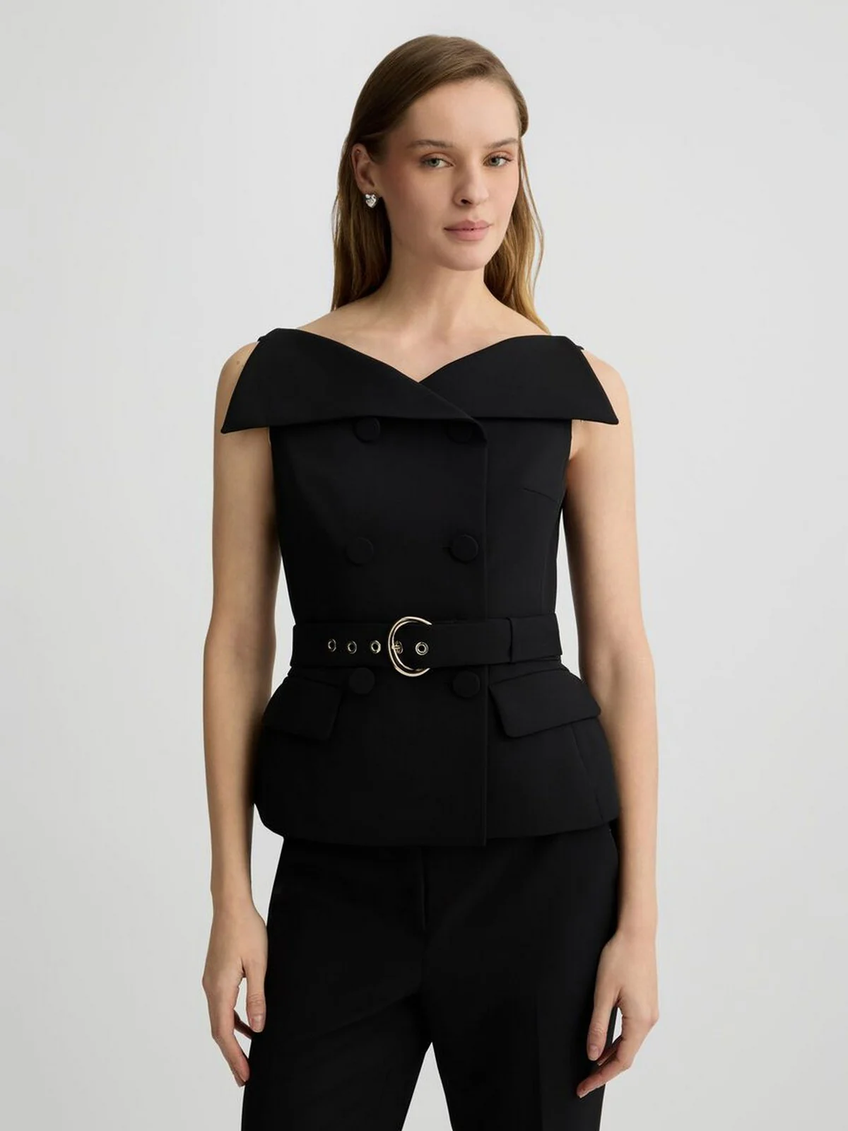 LIU JO BLACK Gilet Donna  CA5098T2200 22222 Nero - Image 2