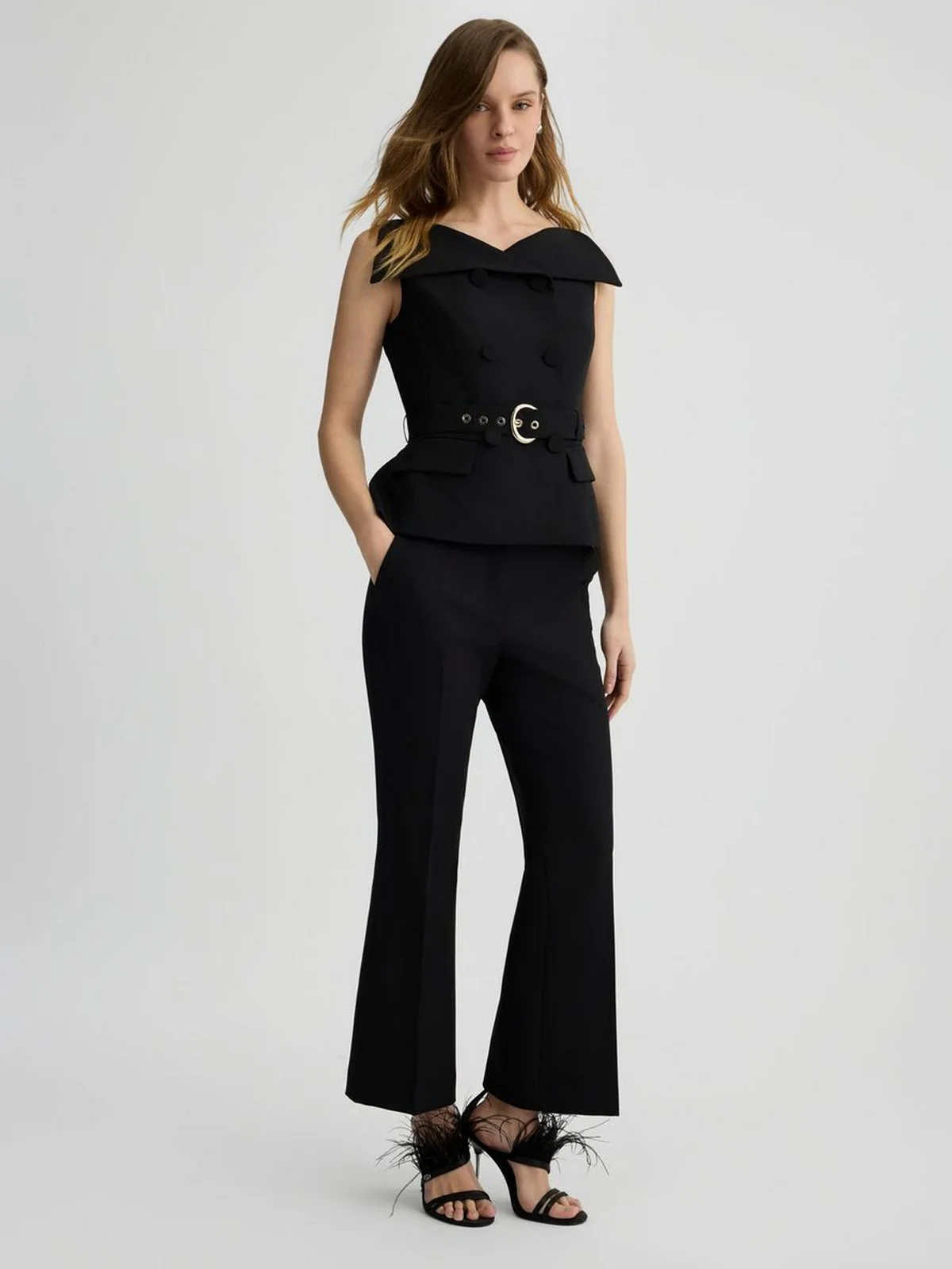 LIU JO BLACK Gilet Donna  CA5098T2200 22222 Nero - Image 7