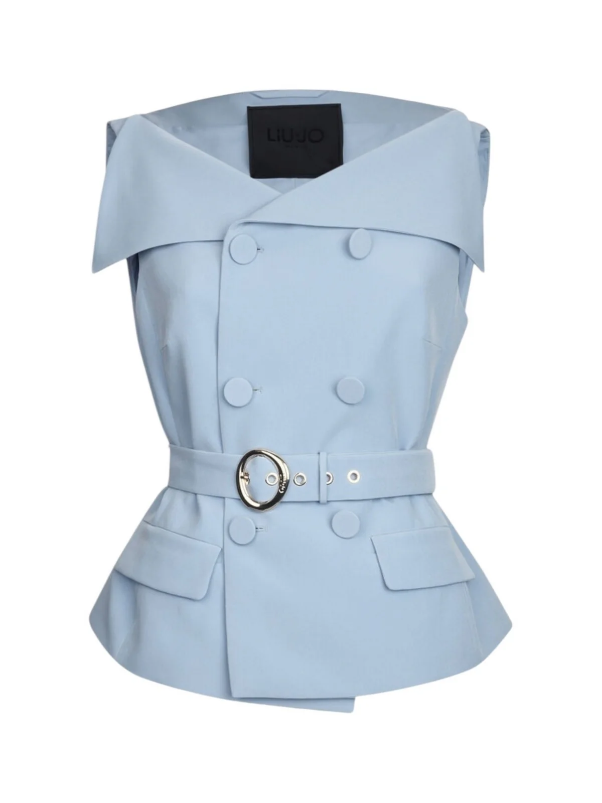 LIU JO BLACK Gilet Donna  CA5098T2200 X064A Blu - Image 8