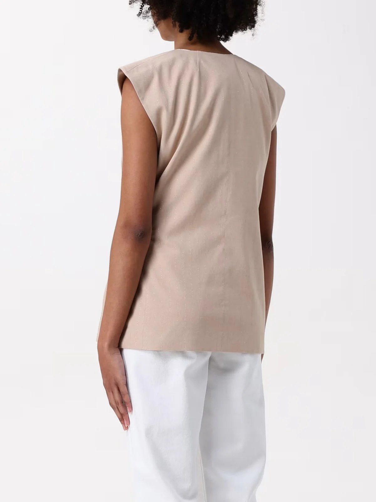 LIU JO BLACK Gilet Donna  CA5347T1973 A4326 Beige - Image 4