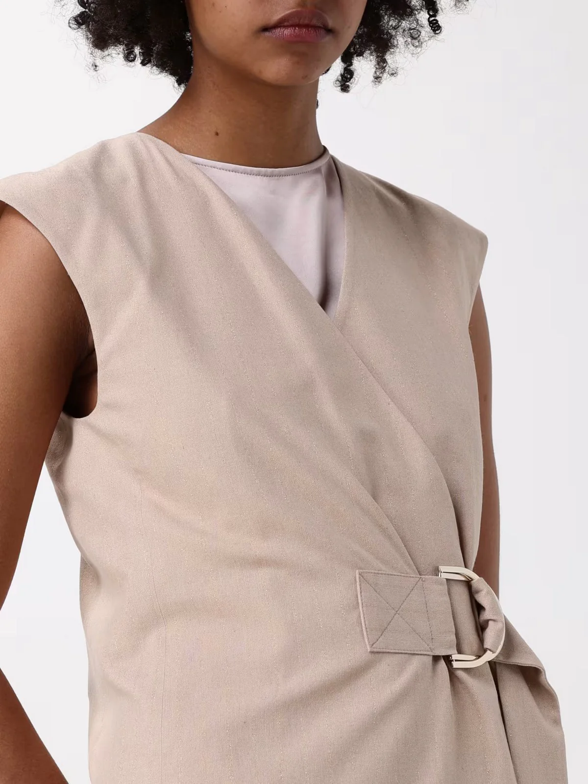 LIU JO BLACK Gilet Donna  CA5347T1973 A4326 Beige - Image 7