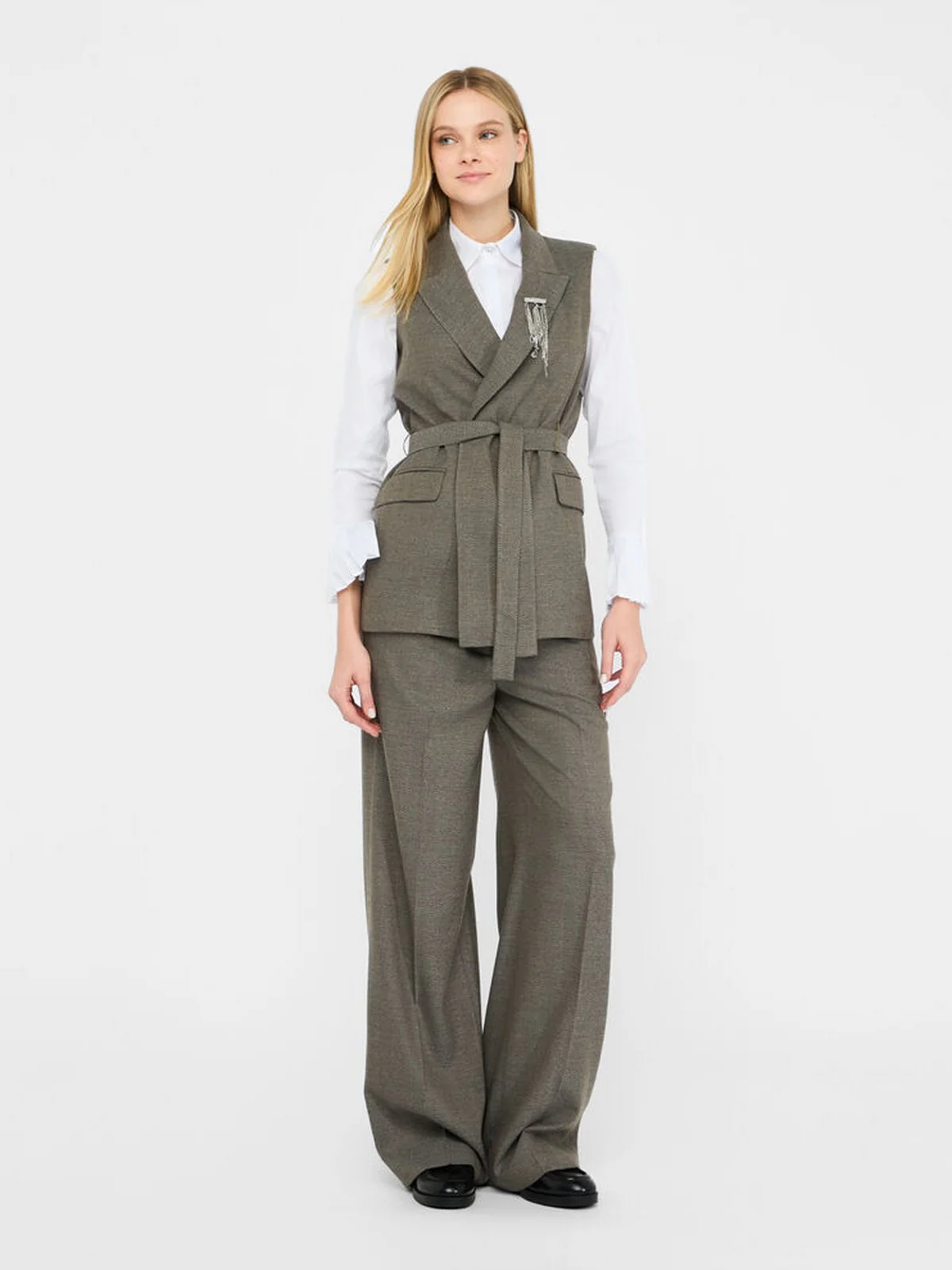 LIU JO BLACK Gilet Donna CF5259T054A M9770 Resca pino - Image 2