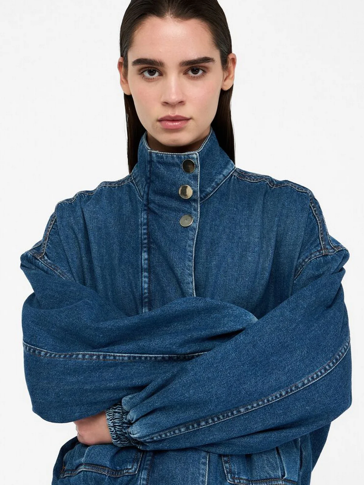 LIU JO BLACK Giubbino Donna CF5139D5026 77122 Den.Blu lav.medio - Image 4