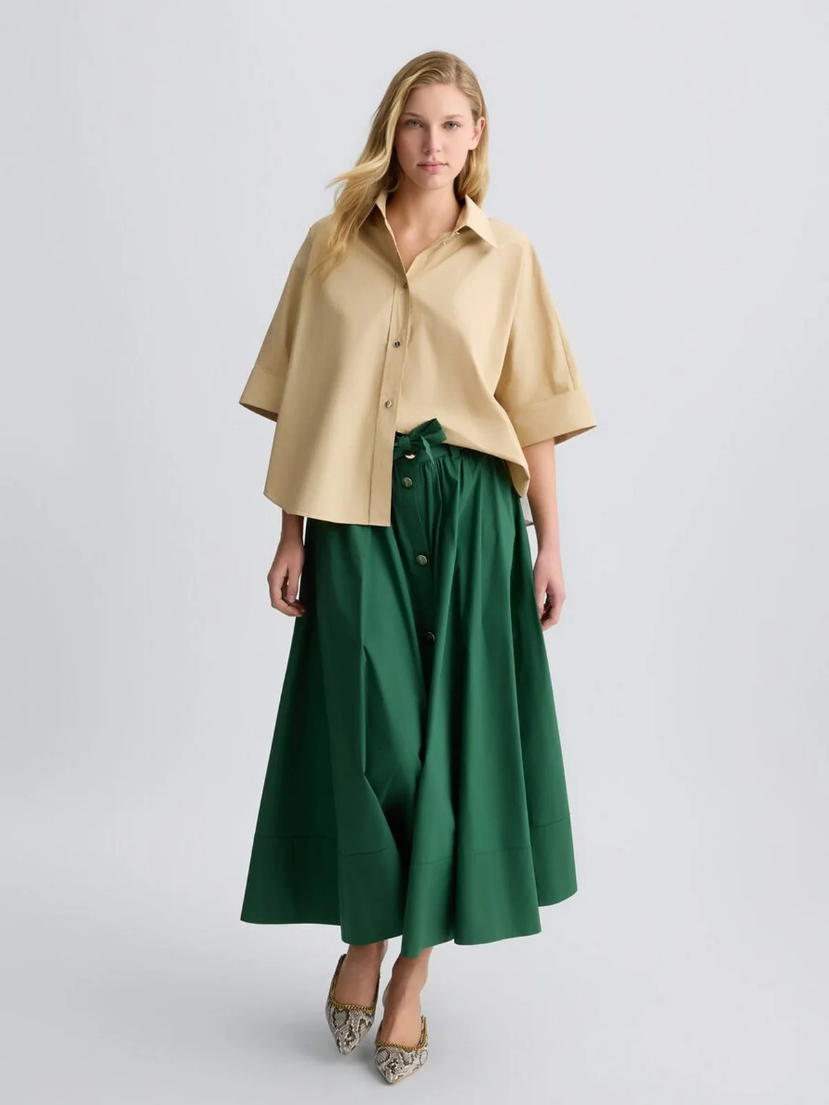 LIU JO BLACK Gonna Donna  CA5296TS246 X0665 Verde - Image 7